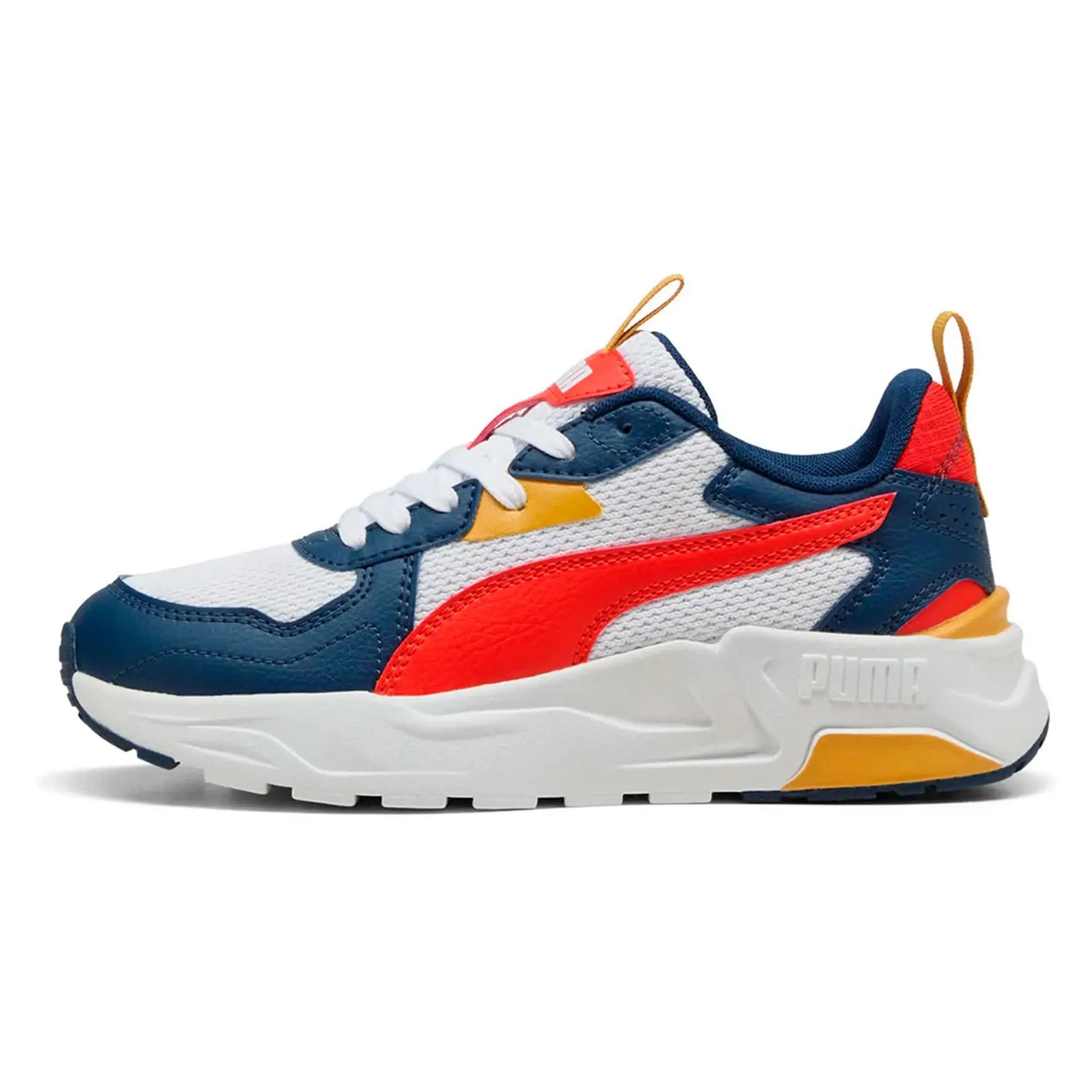 PUMA Trinity Lite Sneakers Youth, White/Fierce Red/Persian Blue