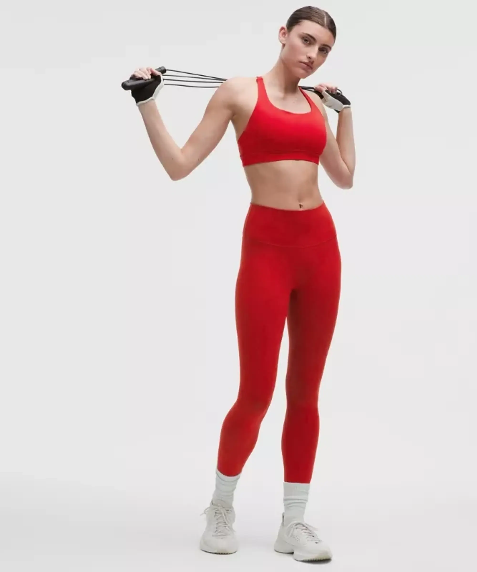 lululemon – Women's Wunder Train High-Rise Tight Leggings – 25" – Color Dark Red/Neon/Red – Size 0