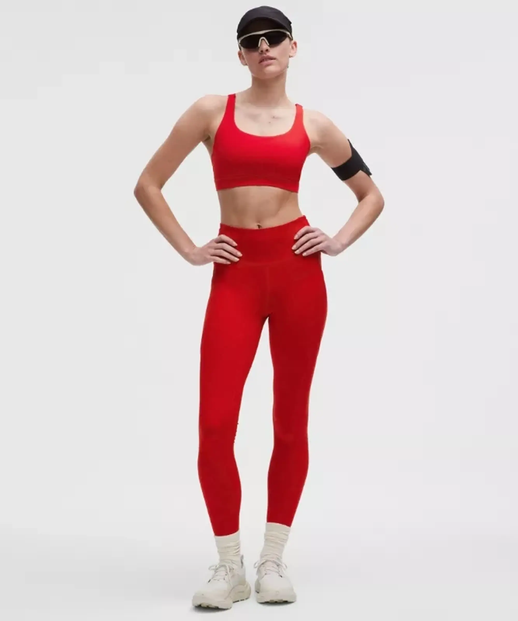 lululemon – Women's Fast and Free High-Rise Tight Leggings 5 Pocket – 28" – Color Dark Red/Neon/Red – Size 0