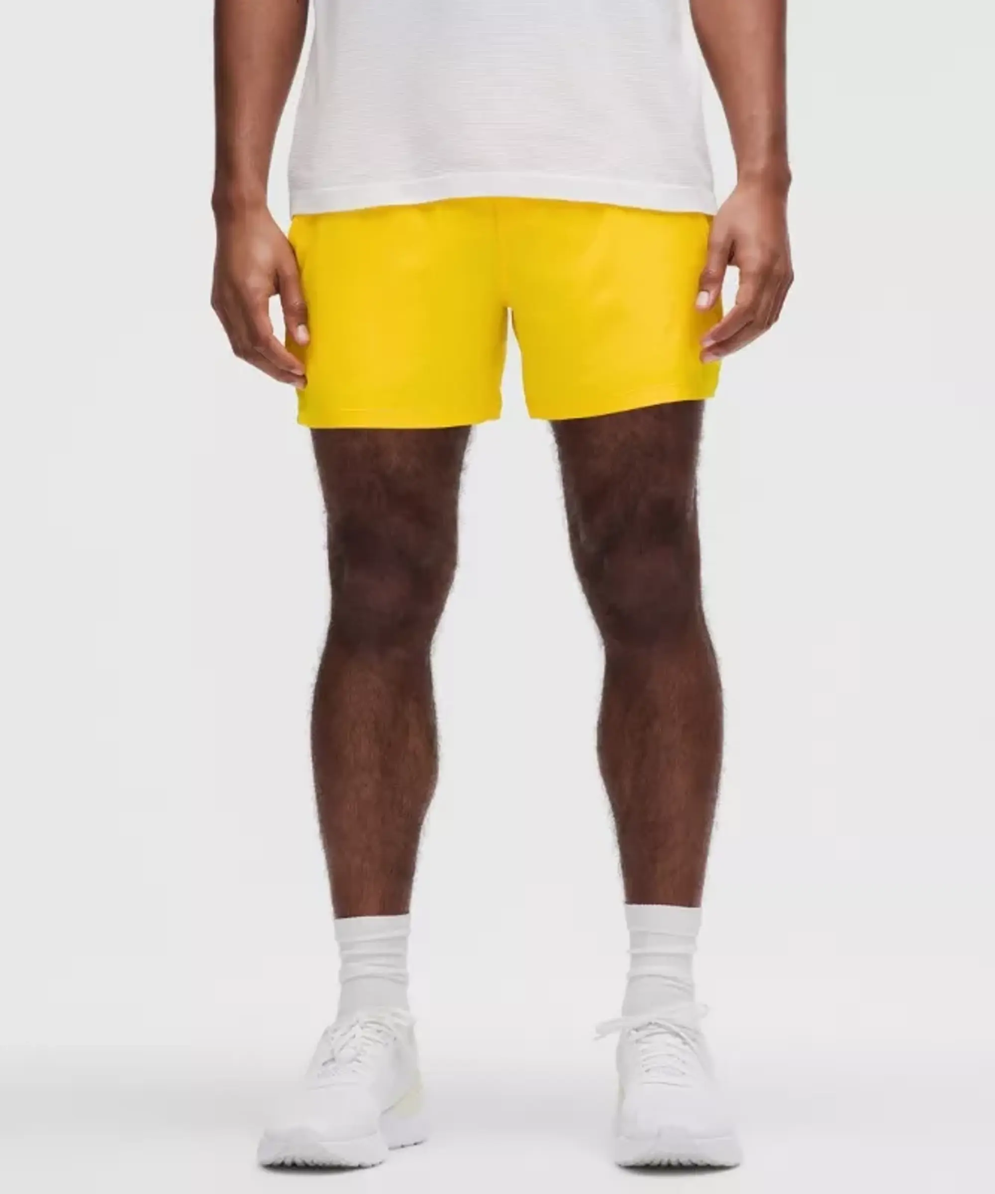lululemon – Men's Pace Breaker Linerless Shorts – 5" – Color Yellow – Size L