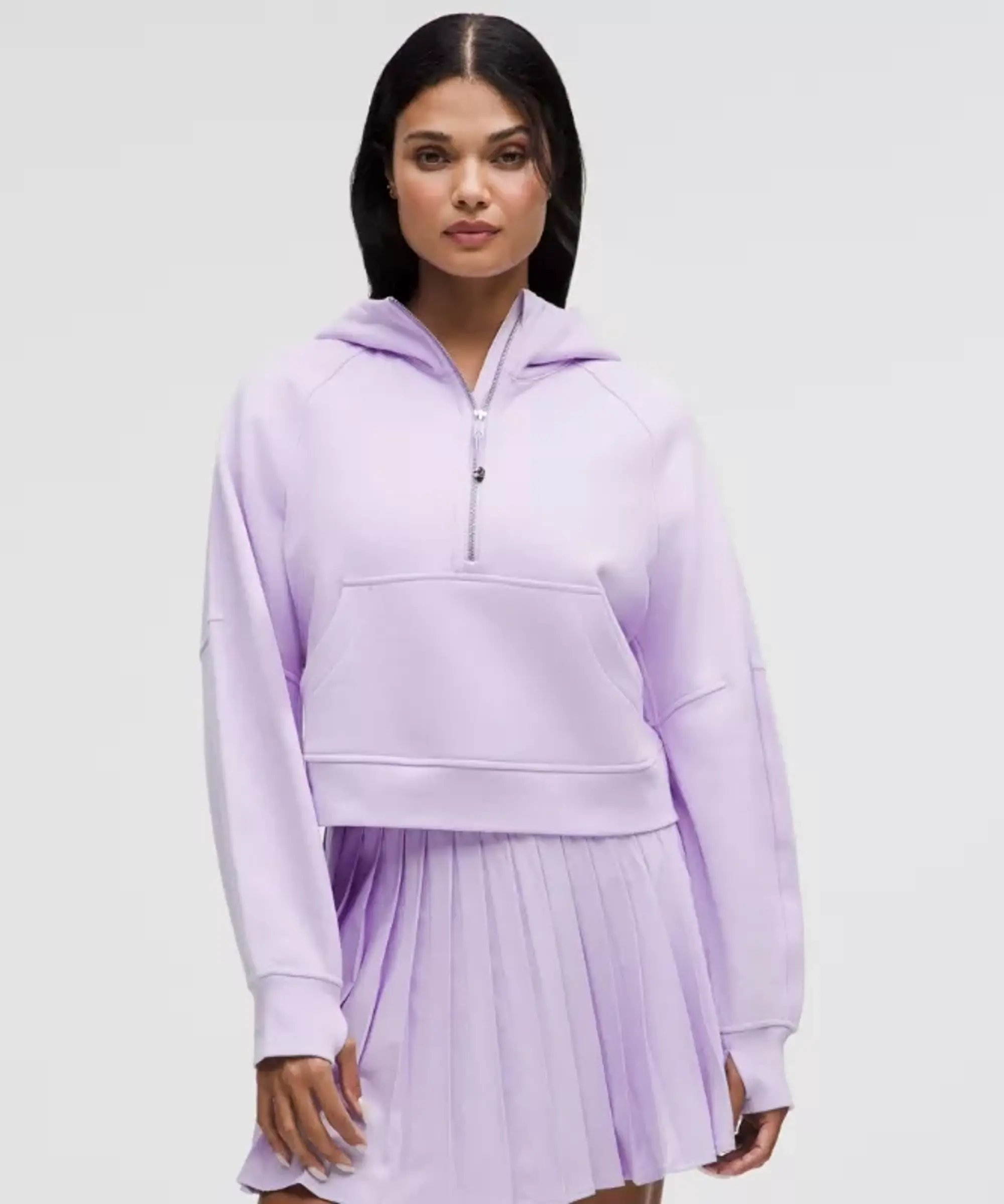 lululemon – Women's Scuba Oversized Half-Zip Hoodie – Color Purple – Size M/L