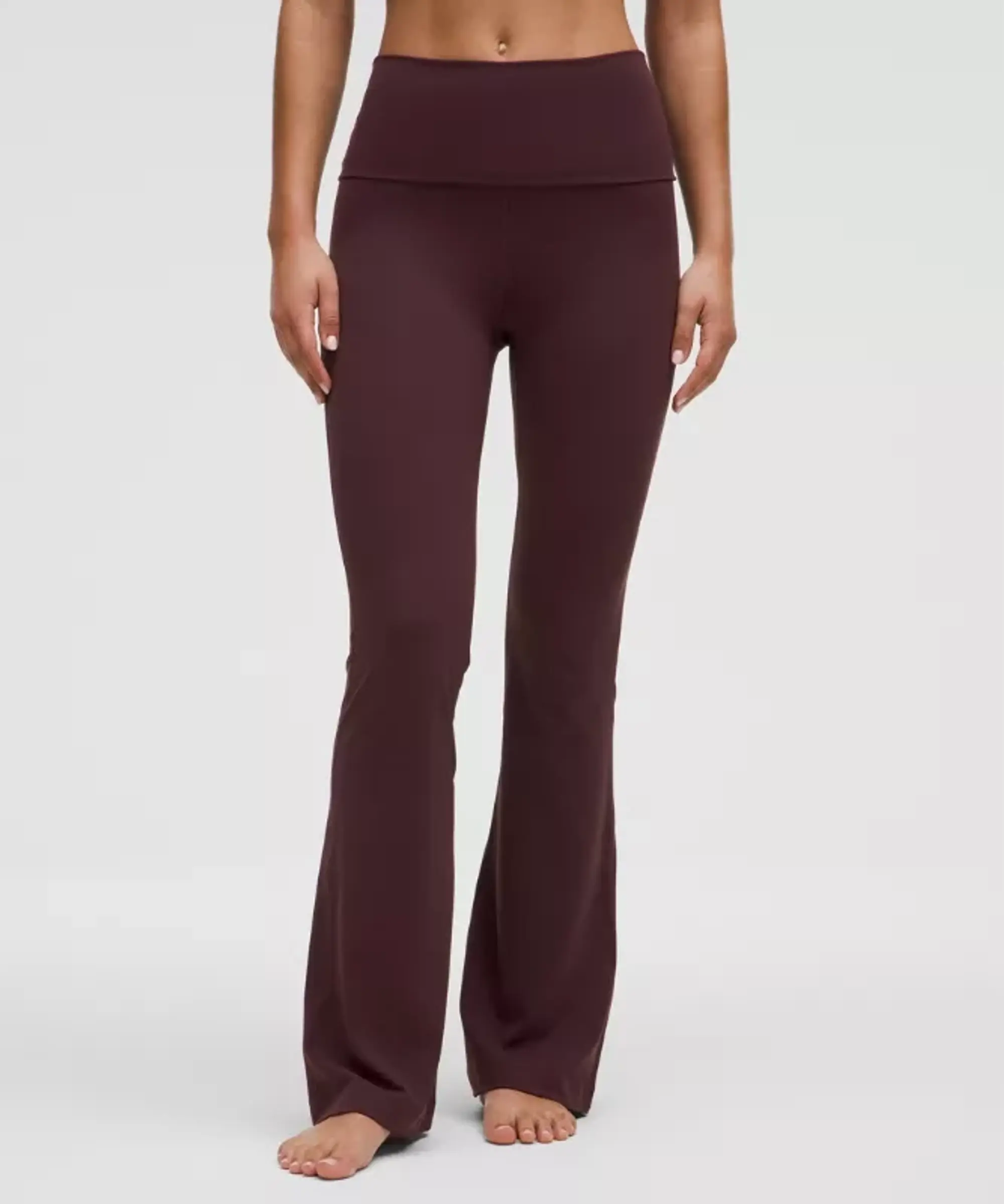lululemon – Women's Groove Nulu Foldover-Waist Flared Pants – Color Purple – Size 0