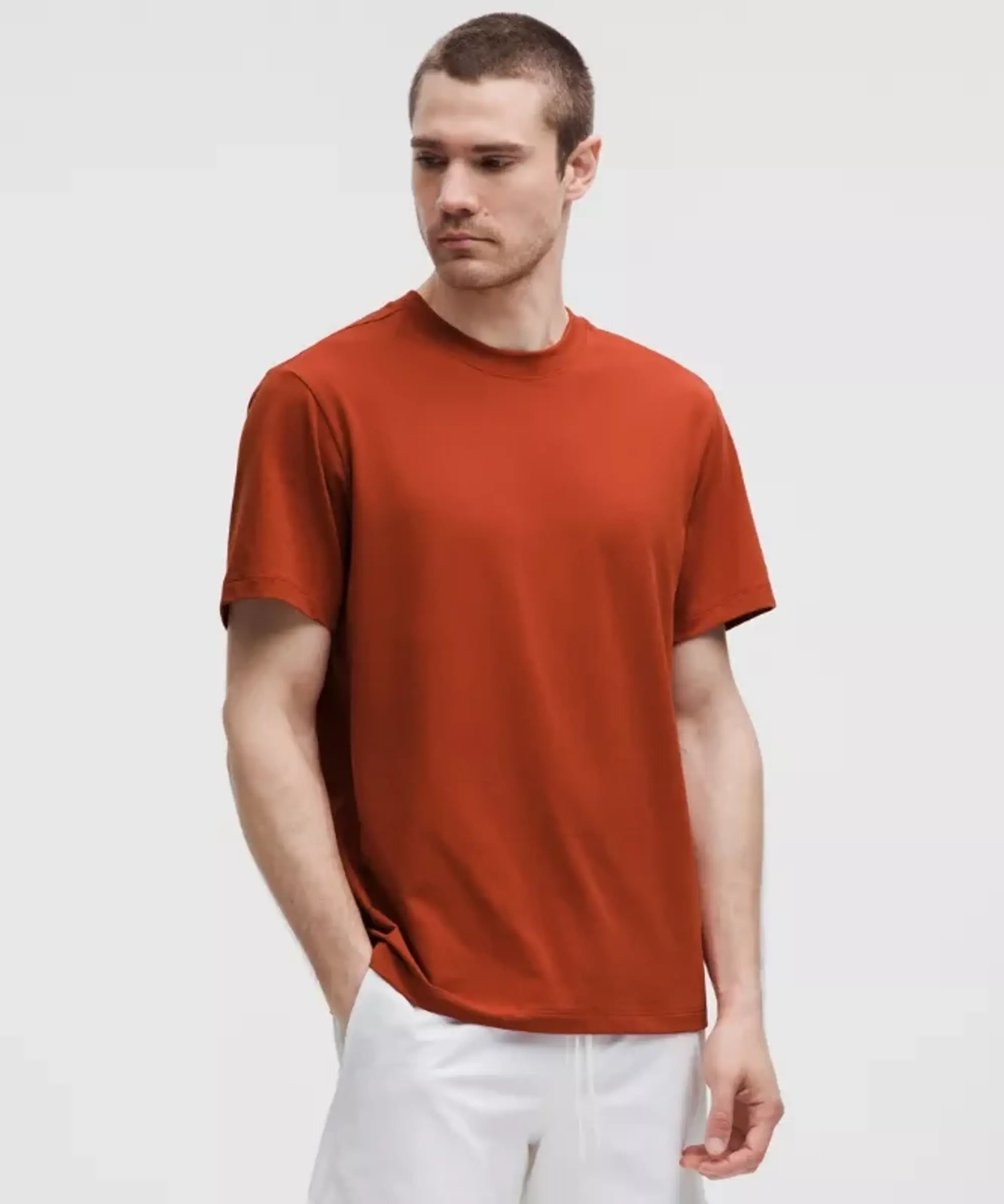 lululemon – Men's Zeroed In Short-Sleeve Shirt – Color Orange – Size L