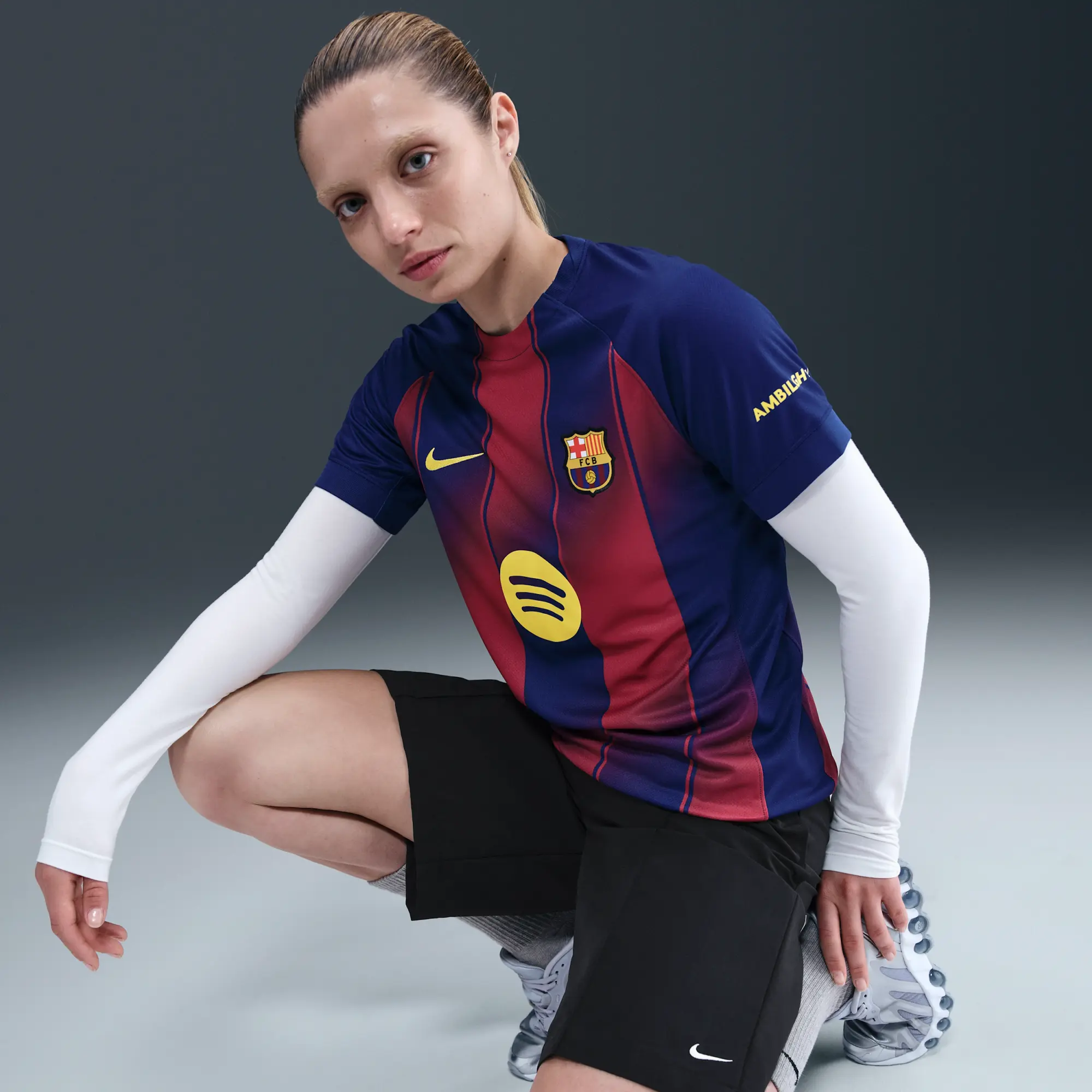 F.C. Barcelona 2025/26 Stadium Home Women's Nike Dri-FIT Football Replica Shirt - Blue - Sustainable Materials
