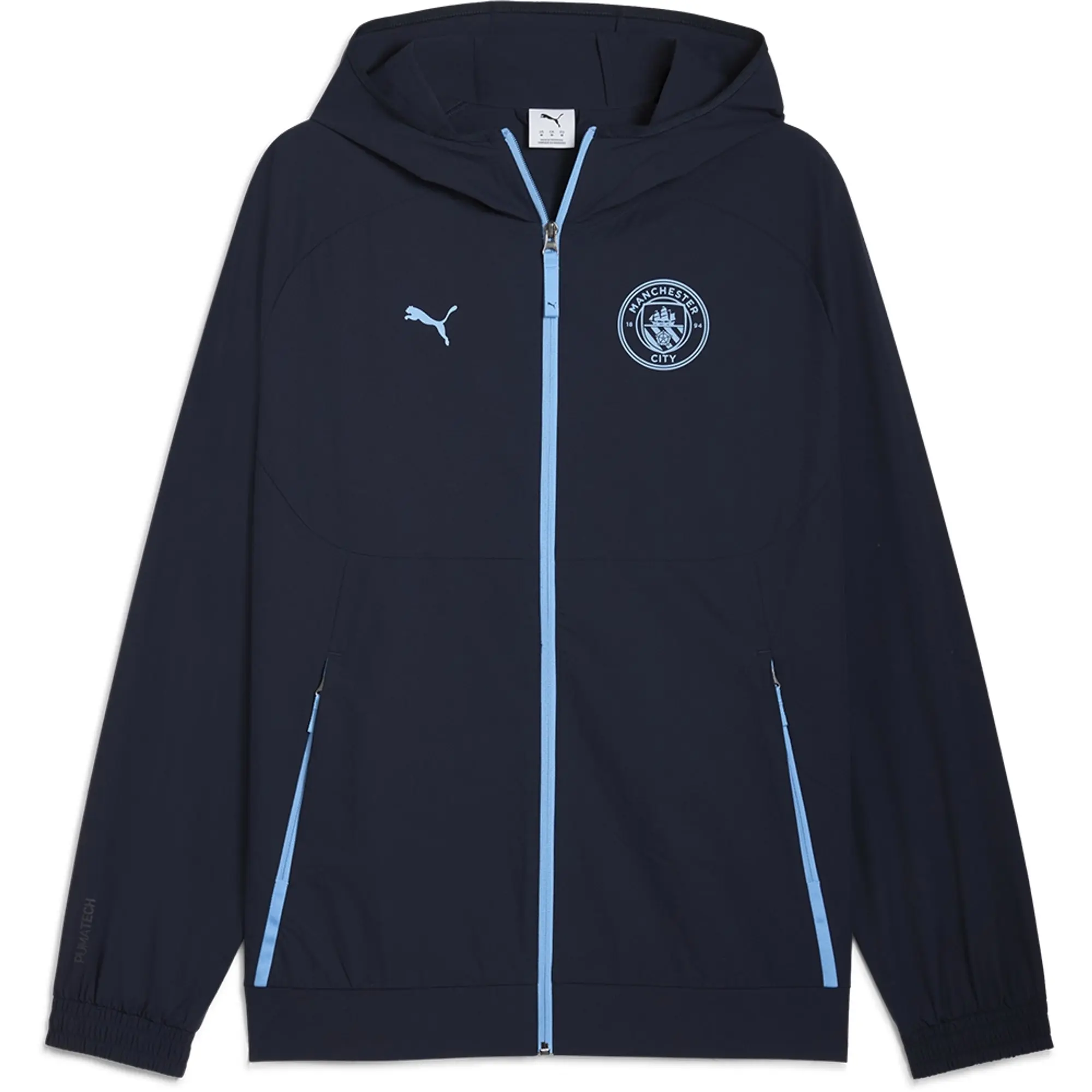 Manchester City PUMAtech Woven Jacket Men, Dark Blue