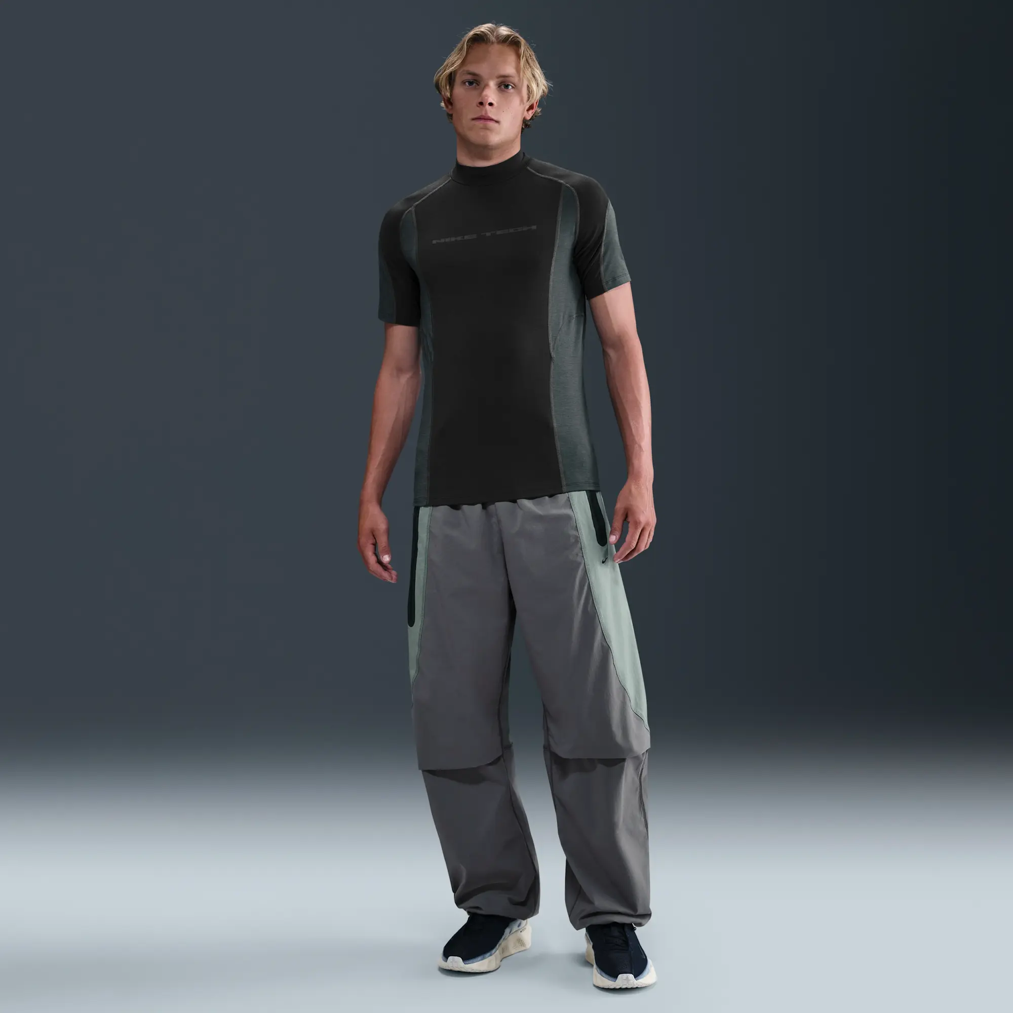Nike Tech Men's Dri-FIT Short-Sleeve Base Layer - Black - Polyester/Lyocell/Elastane