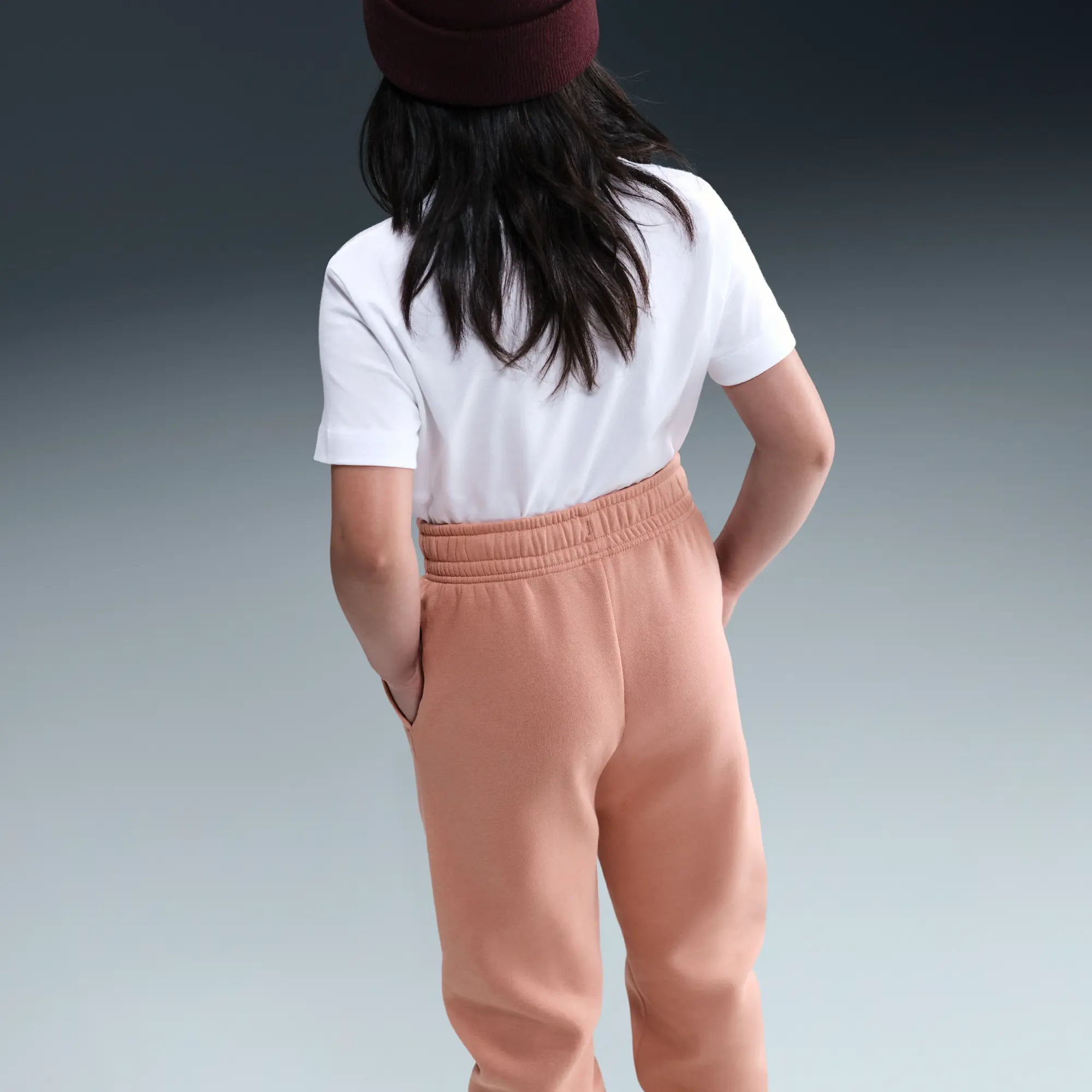 Nike Sportswear Older Kids' (Girls') Oversized Fleece Trousers - Pink - Cotton/Polyester