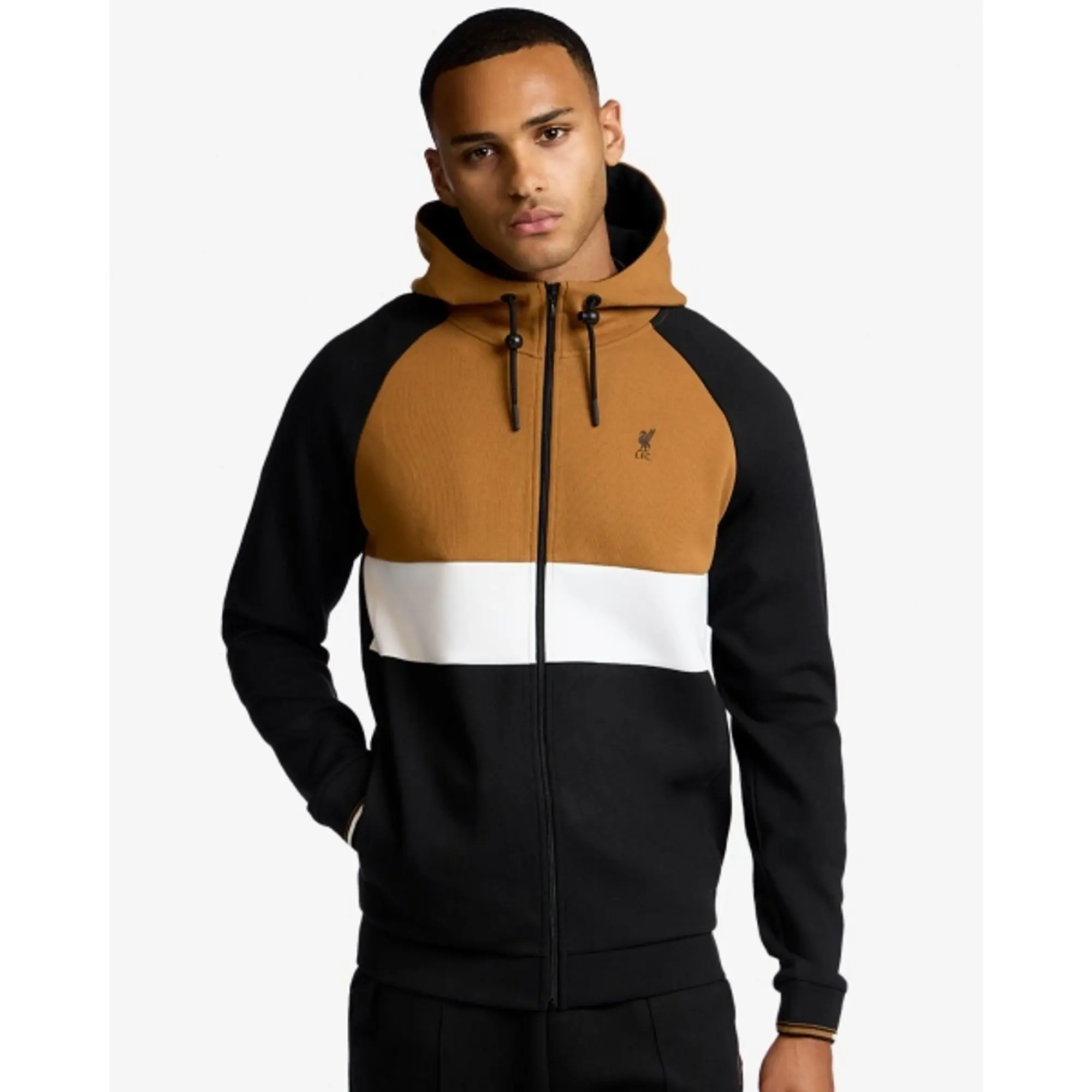 LFC Mens Colour Block Hoody Black