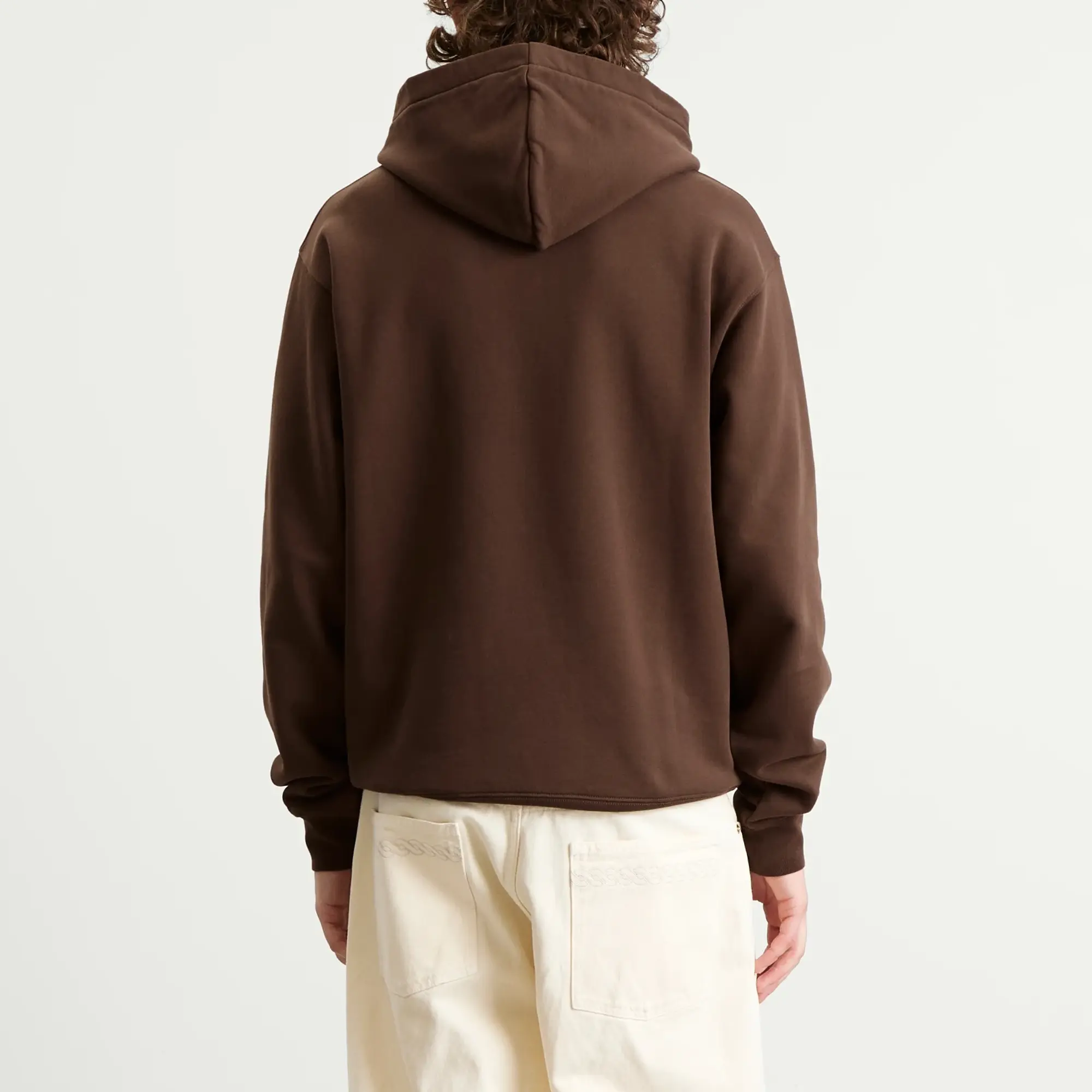 Jacquemus Men's Grosgrain Hoodie Dark Brown