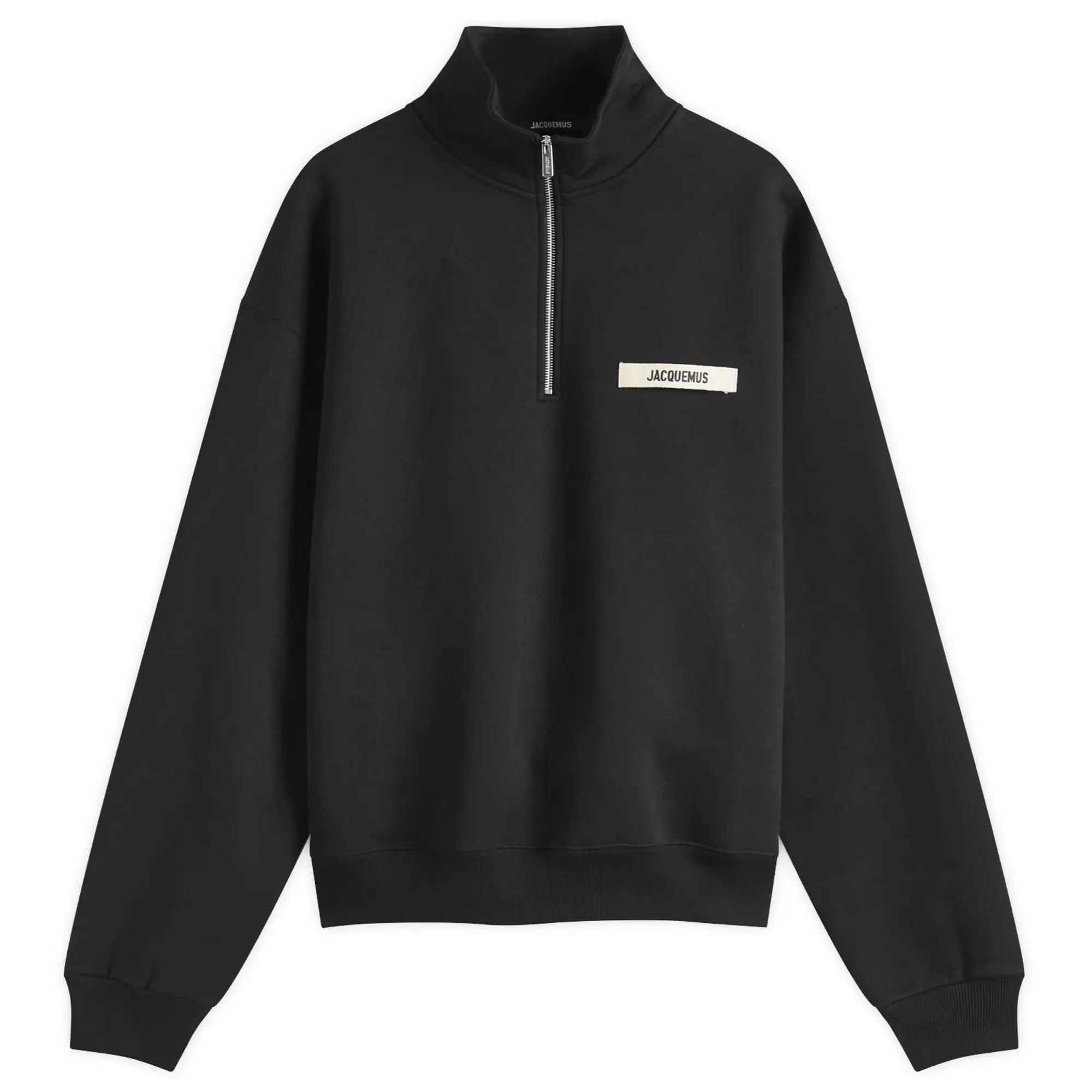 Jacquemus Men's Grosgrain Zip Sweat Black