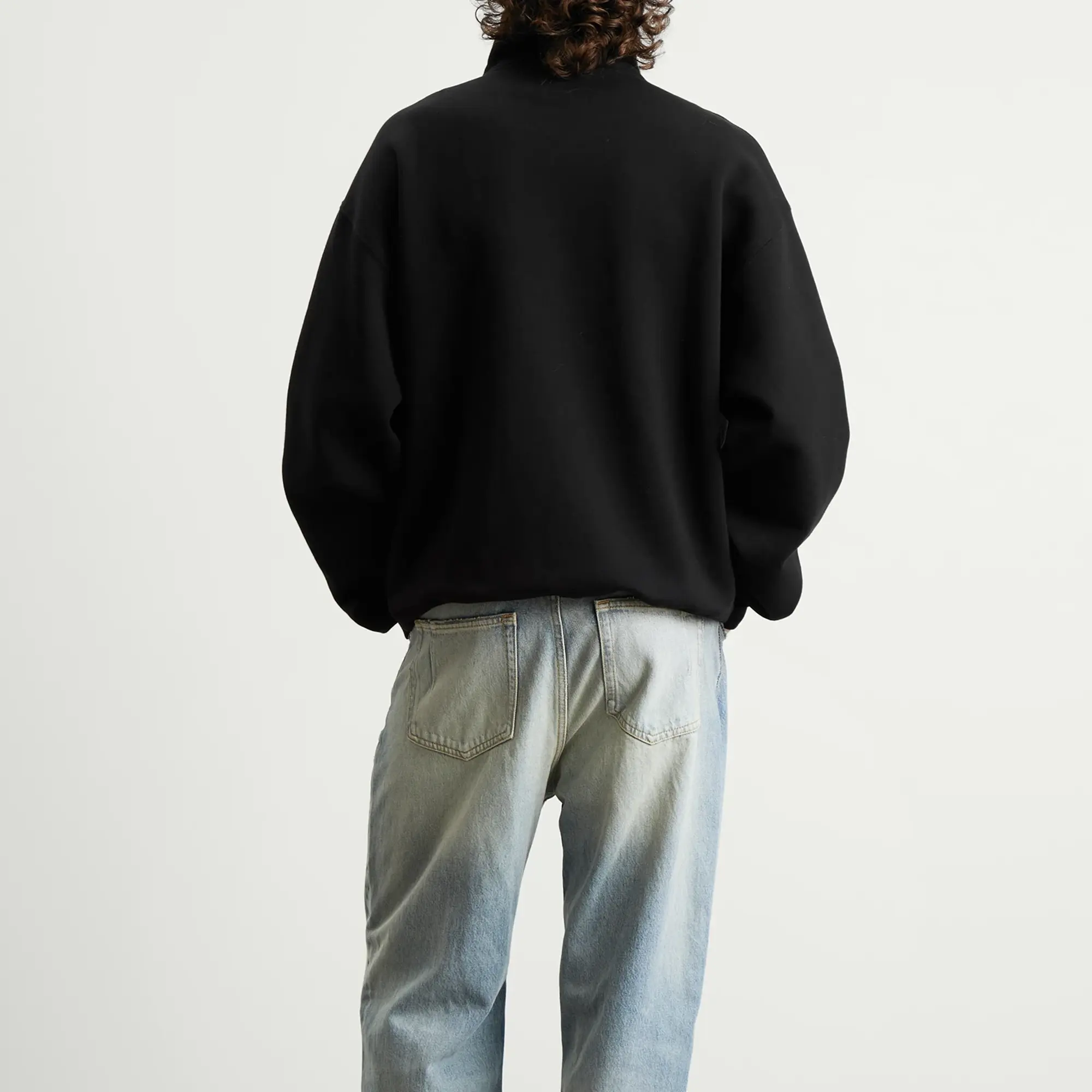 Jacquemus Men's Grosgrain Zip Sweat Black