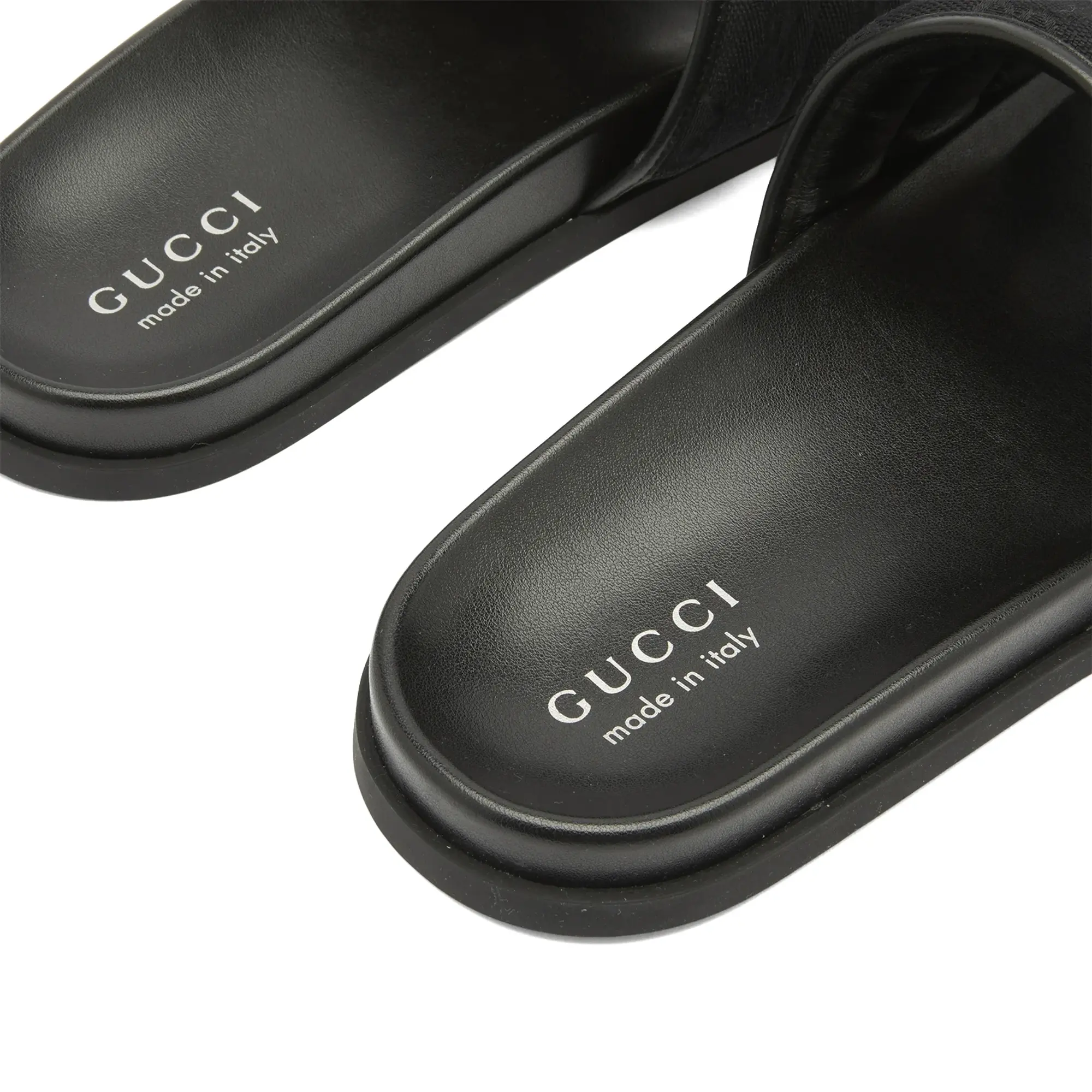 Gucci Men's Rhein GG Canvas Slide Black