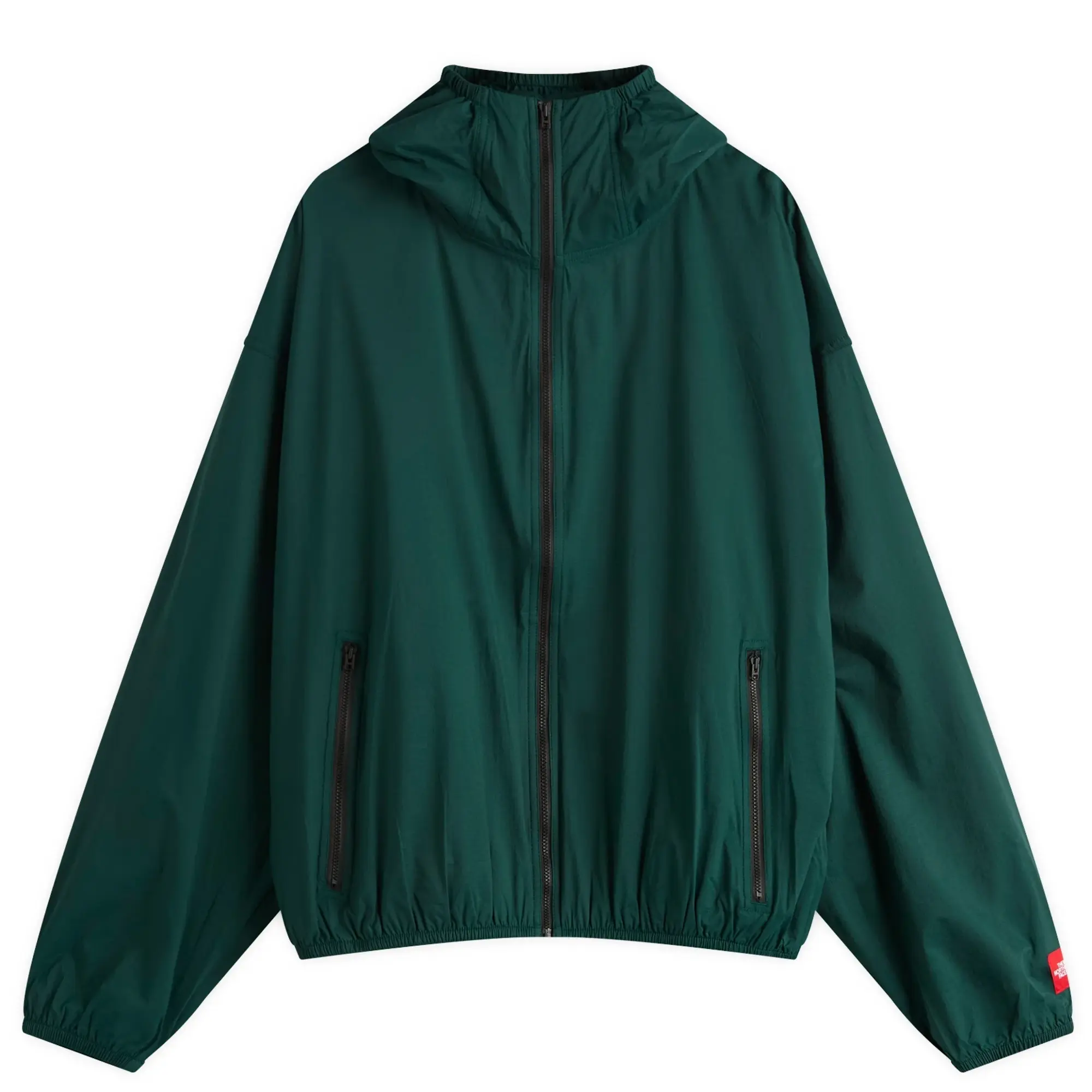 The North Face Men's Redbox Packable Hooded Wind Jacket Hunter Green