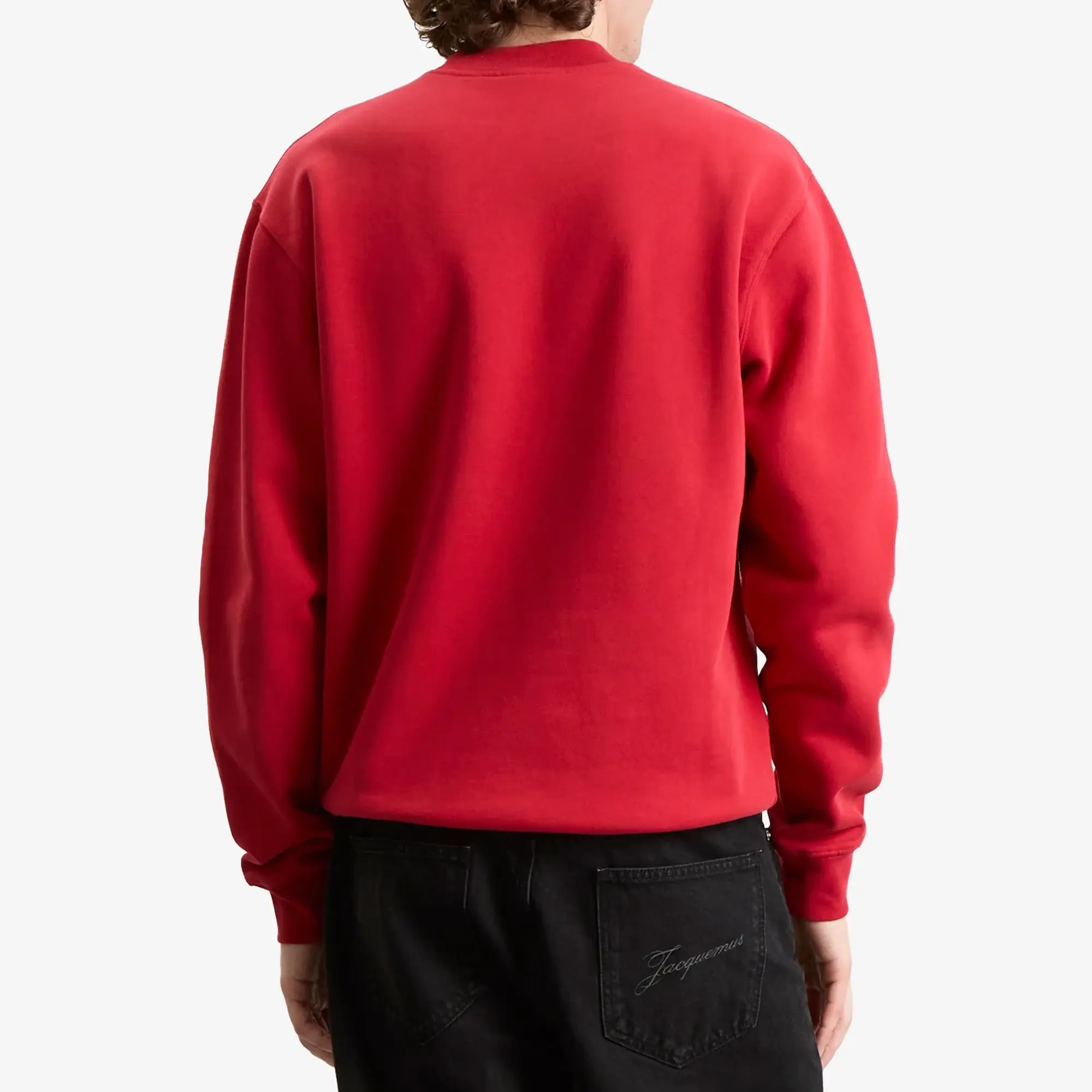 Jacquemus Men's Grosgrain Sweatshirt Dark Red
