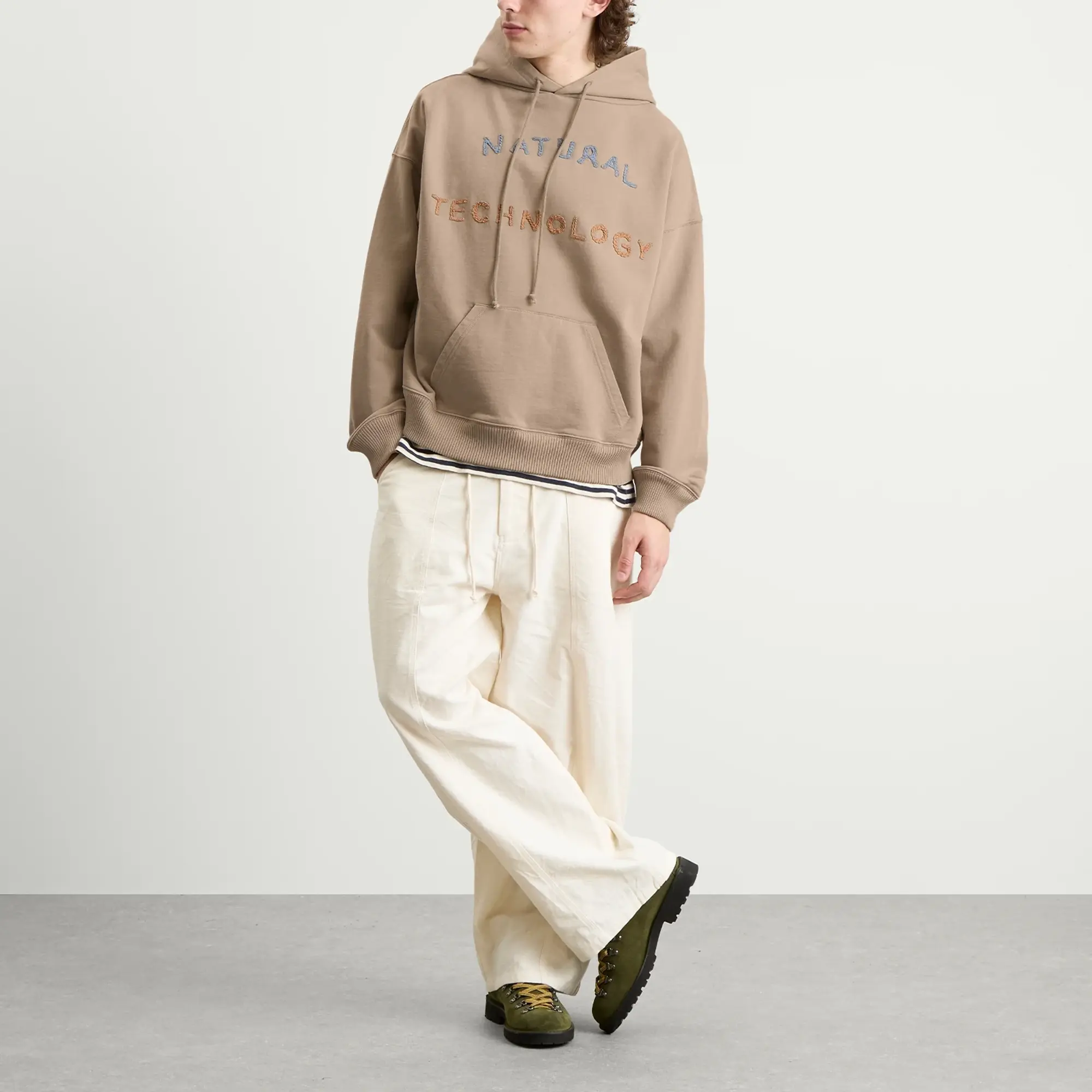 Story mfg. Men's Geo Hoodie Soft Grey