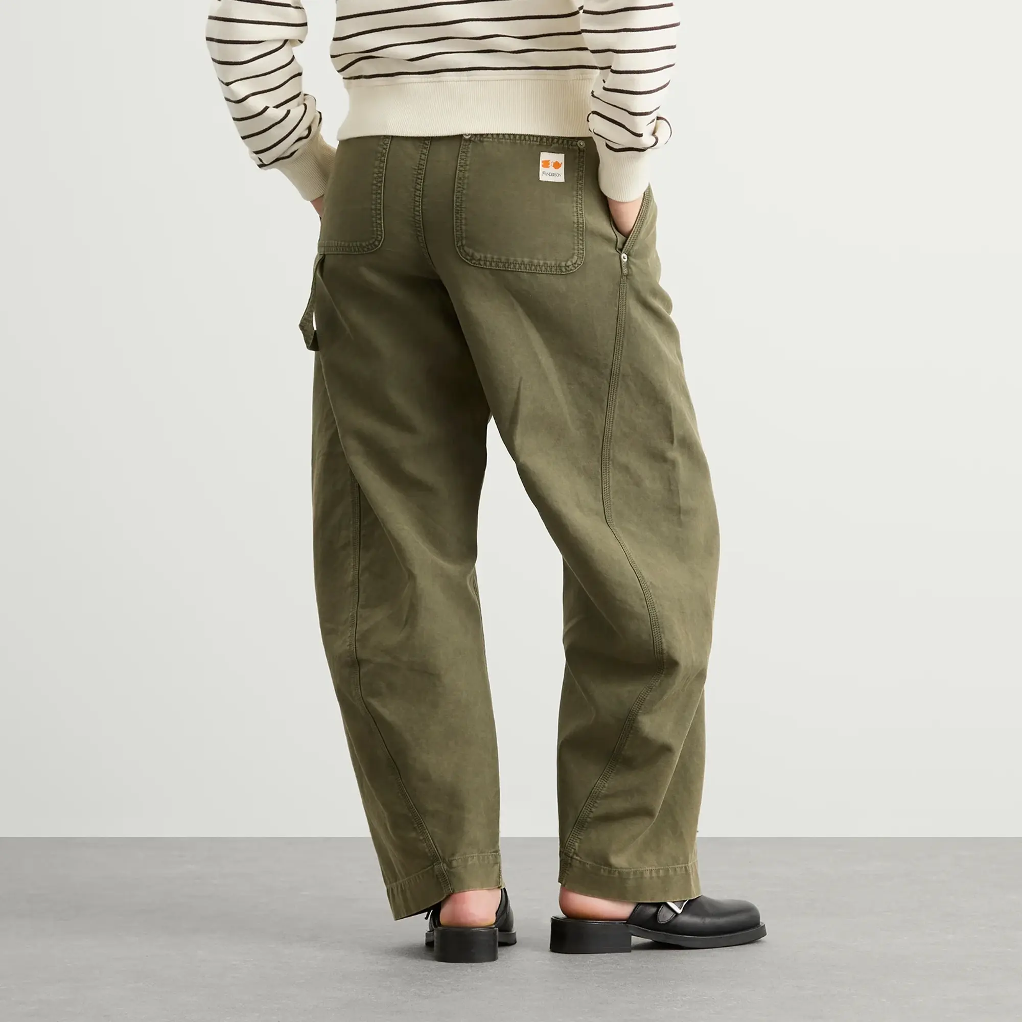 JW Anderson Women's Twisted Seam Trousers Olive