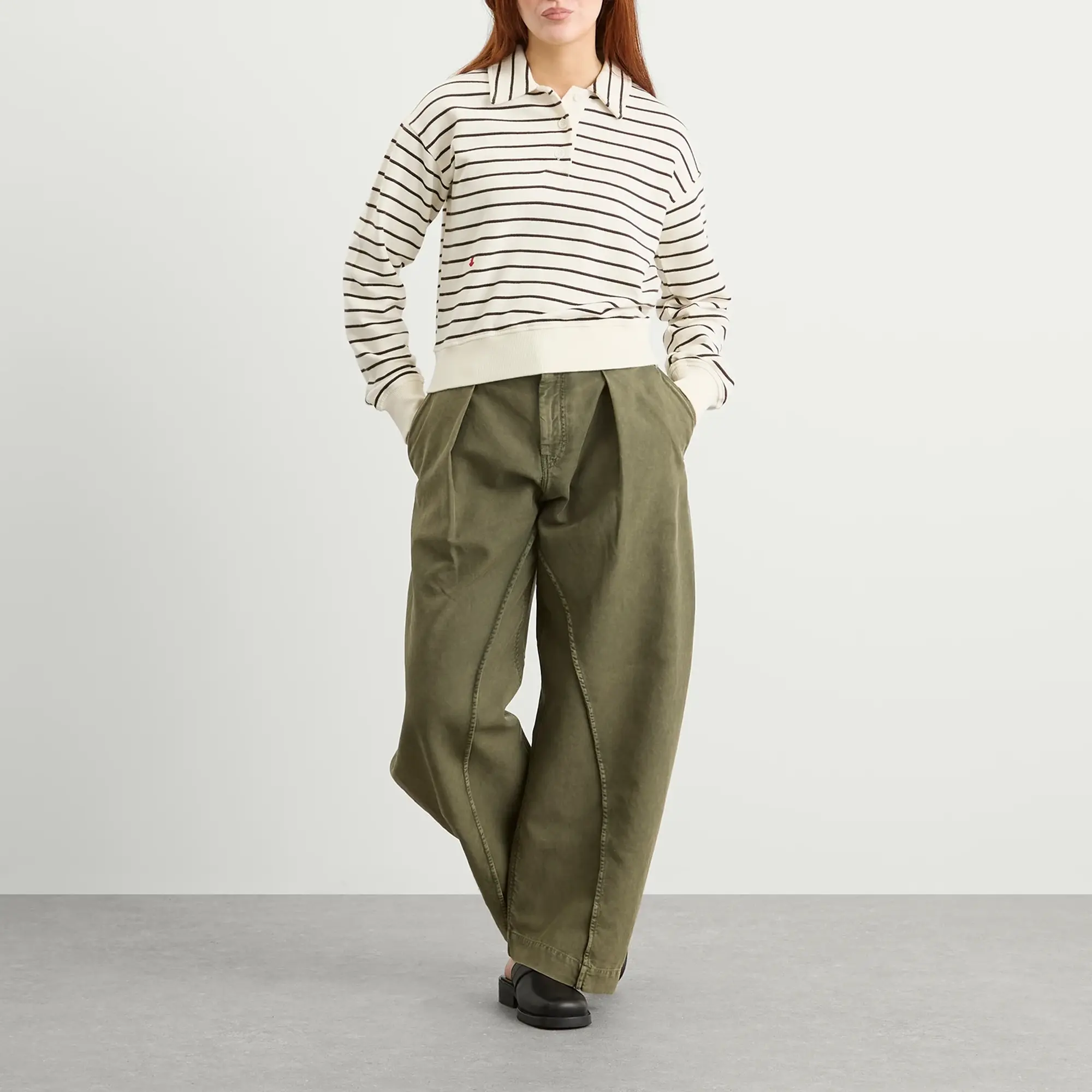 JW Anderson Women's Twisted Seam Trousers Olive