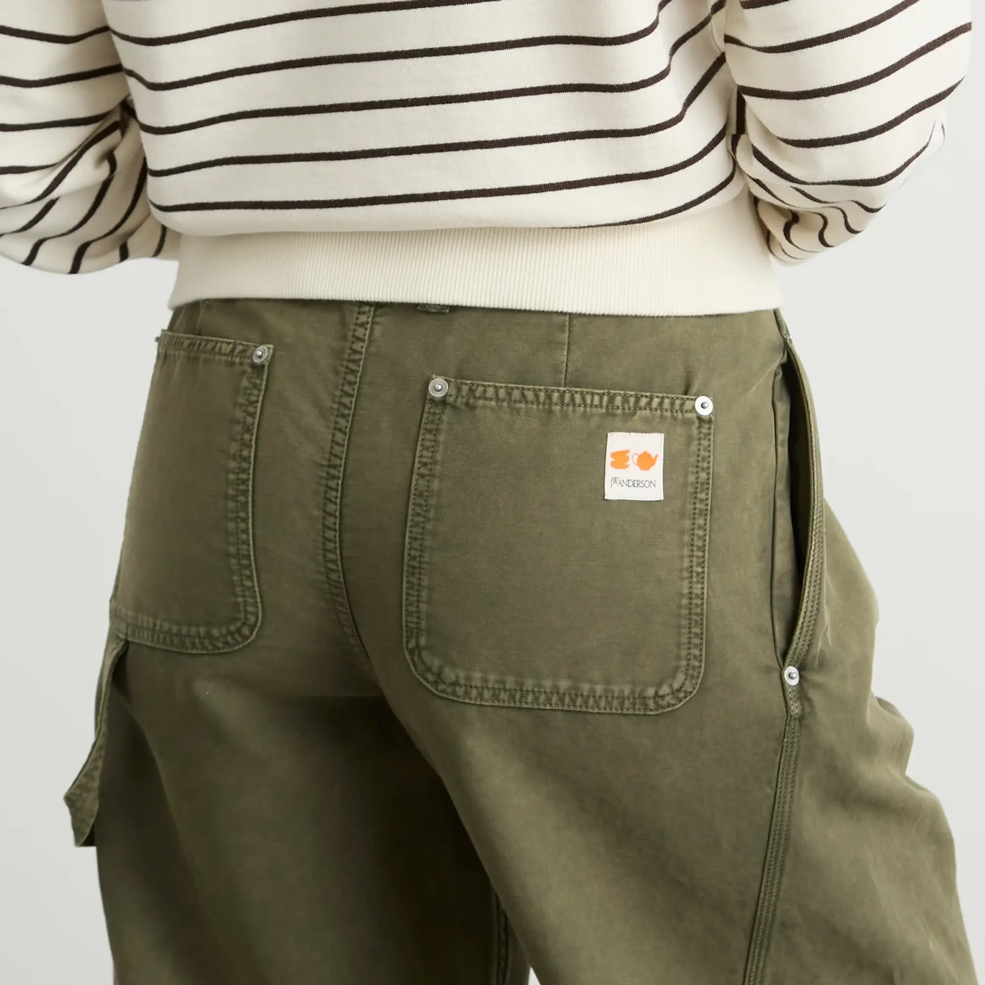 JW Anderson Women's Twisted Seam Trousers Olive