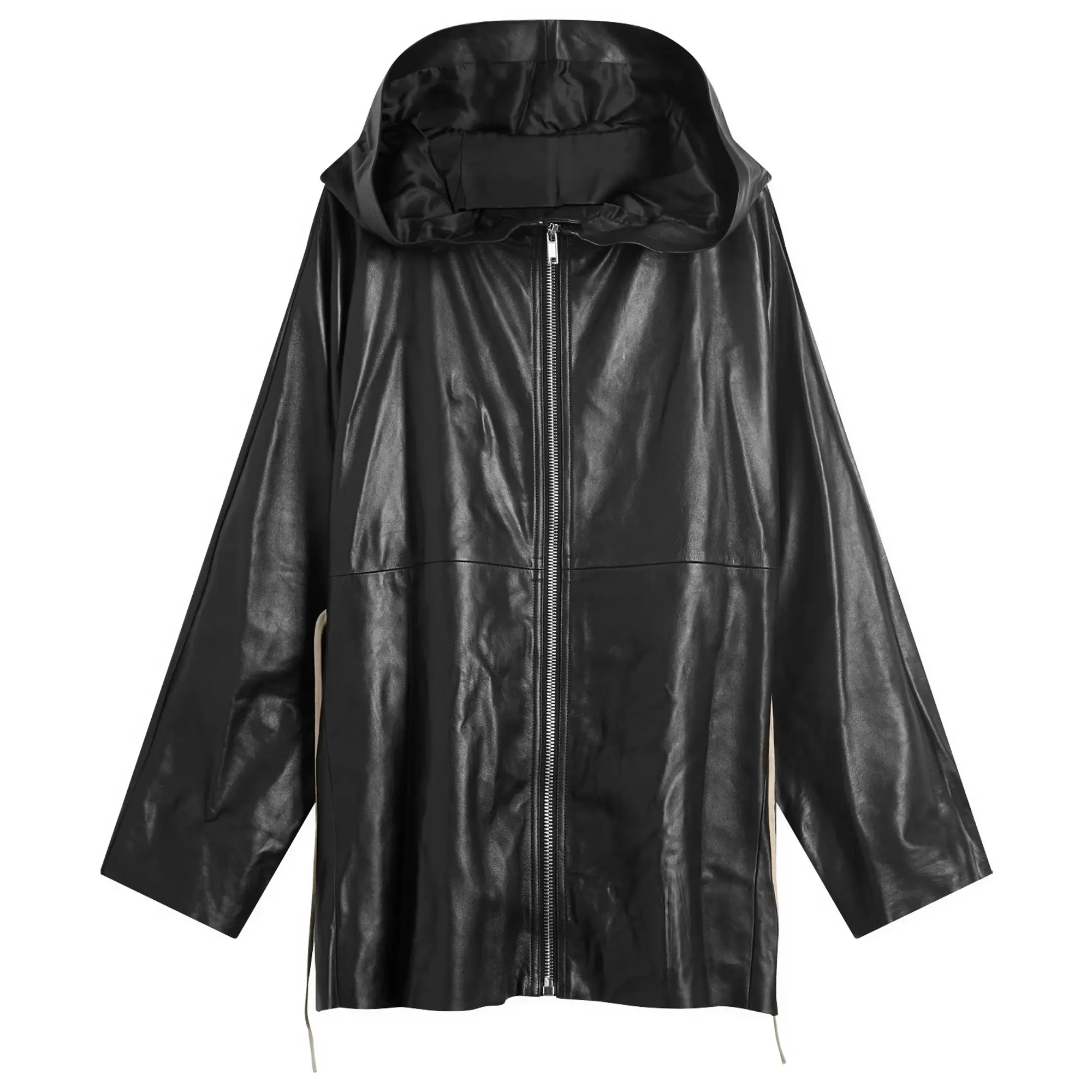 Rick Owens Women's Zip Front Hooded Jacket Black