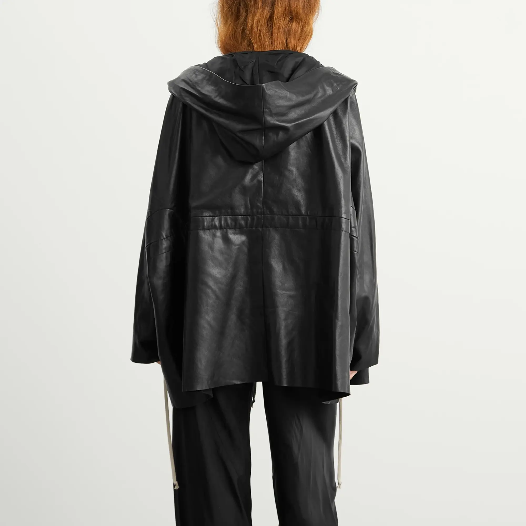 Rick Owens Women's Zip Front Hooded Jacket Black