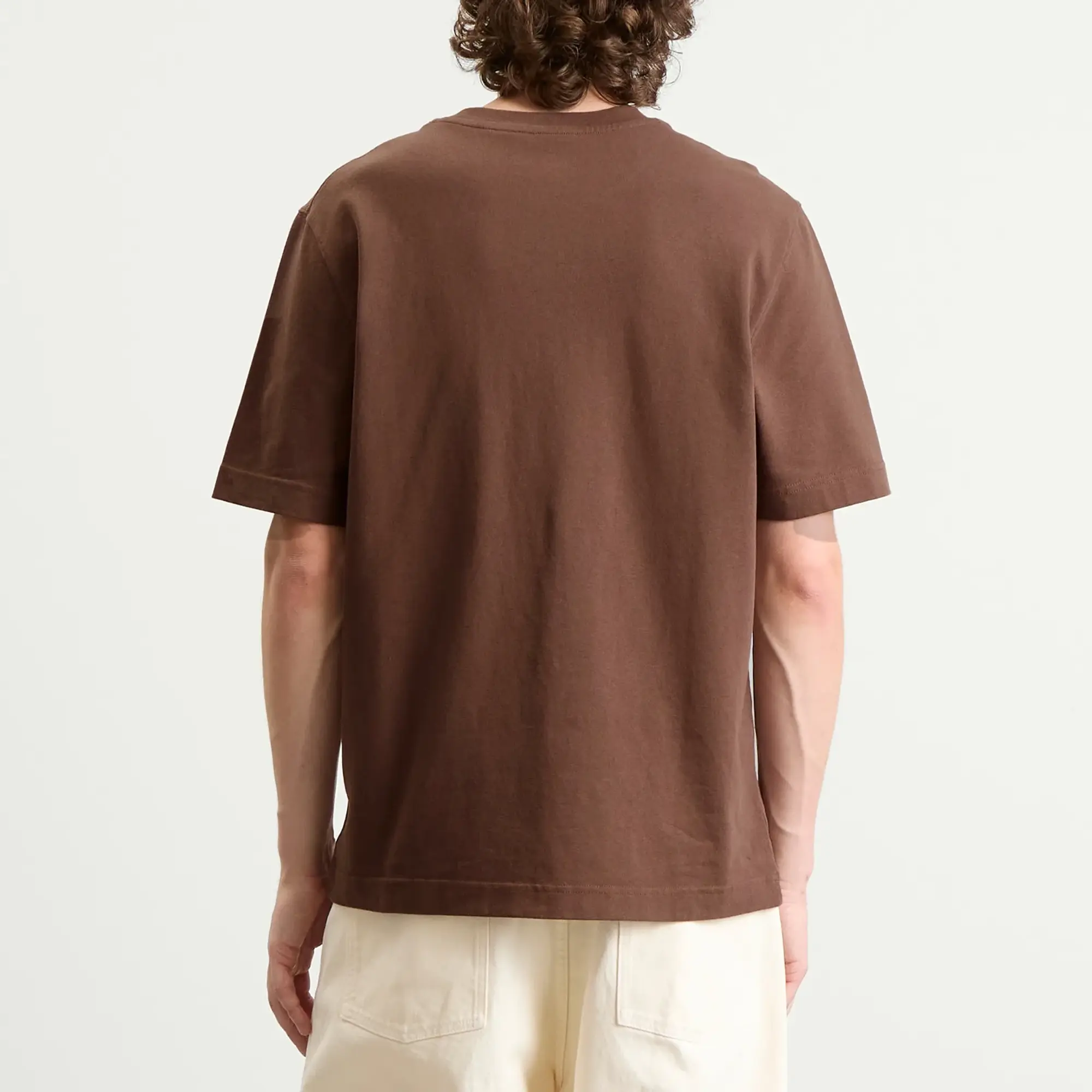 Jacquemus Men's Grosgrain Logo T-Shirt Dark Brown