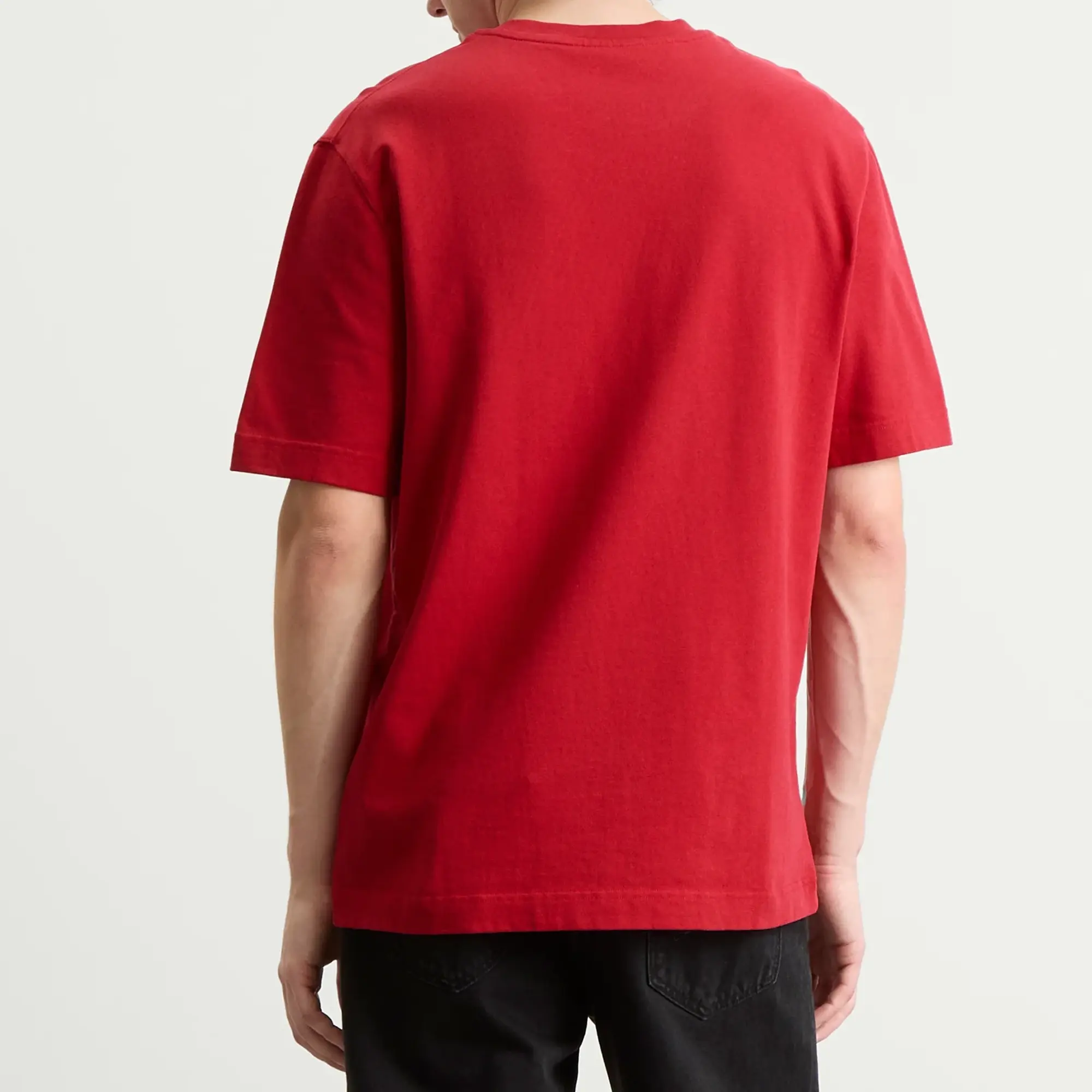 Jacquemus Men's Grosgrain Logo T-Shirt Dark Red