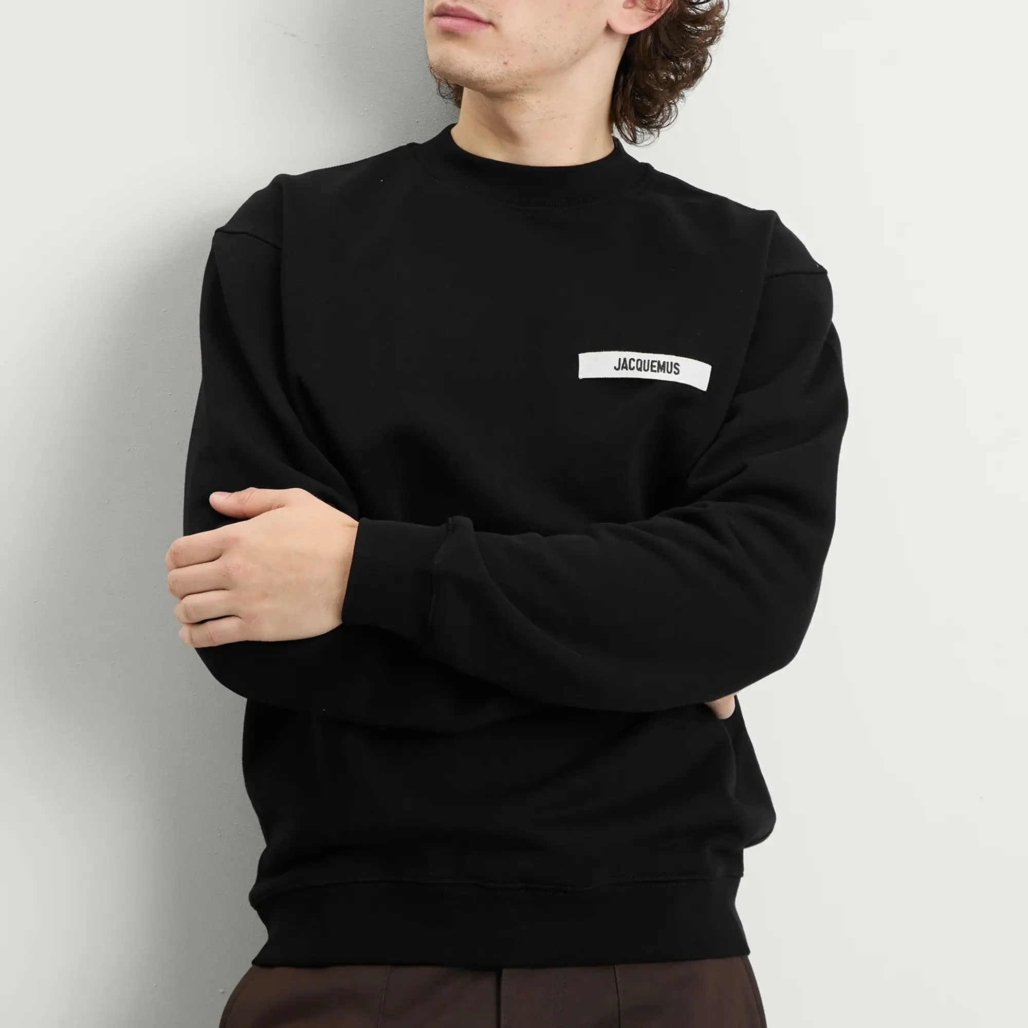 Jacquemus Men's Grosgrain Sweatshirt Black