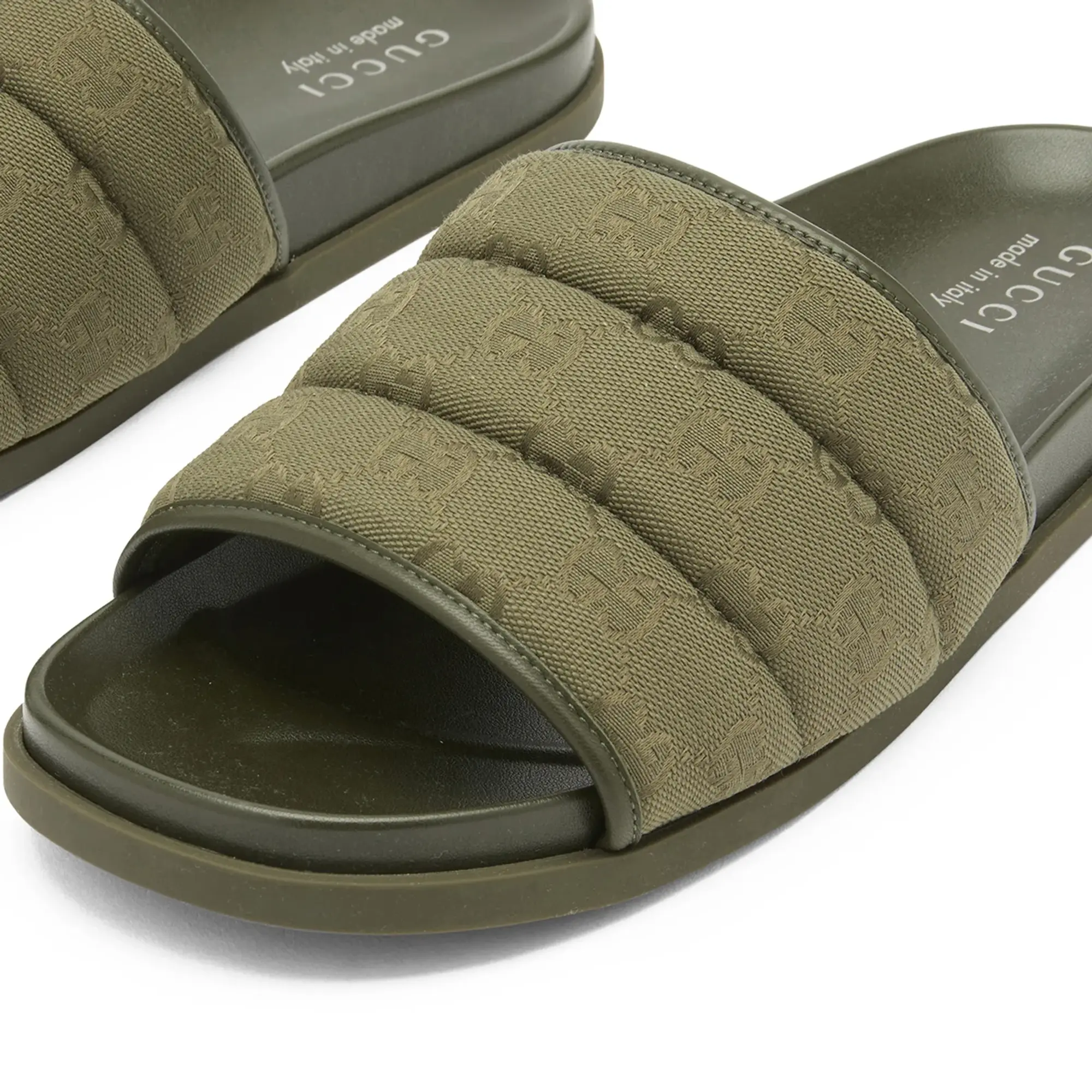 Gucci Men's Rhein Open Slide Green