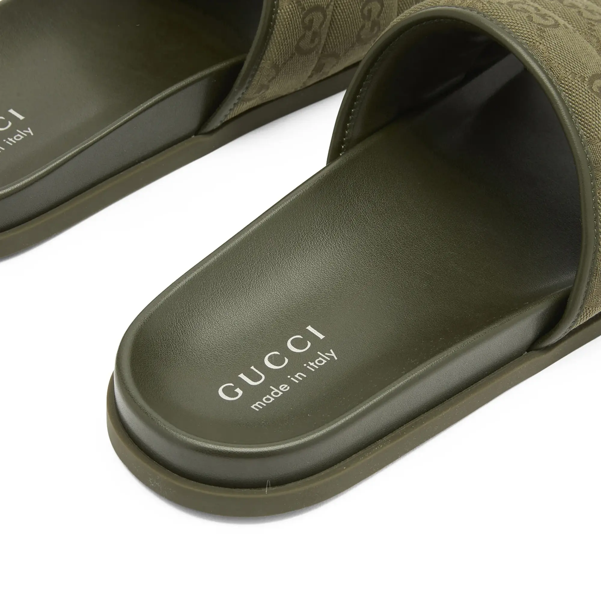 Gucci Men's Rhein Open Slide Green