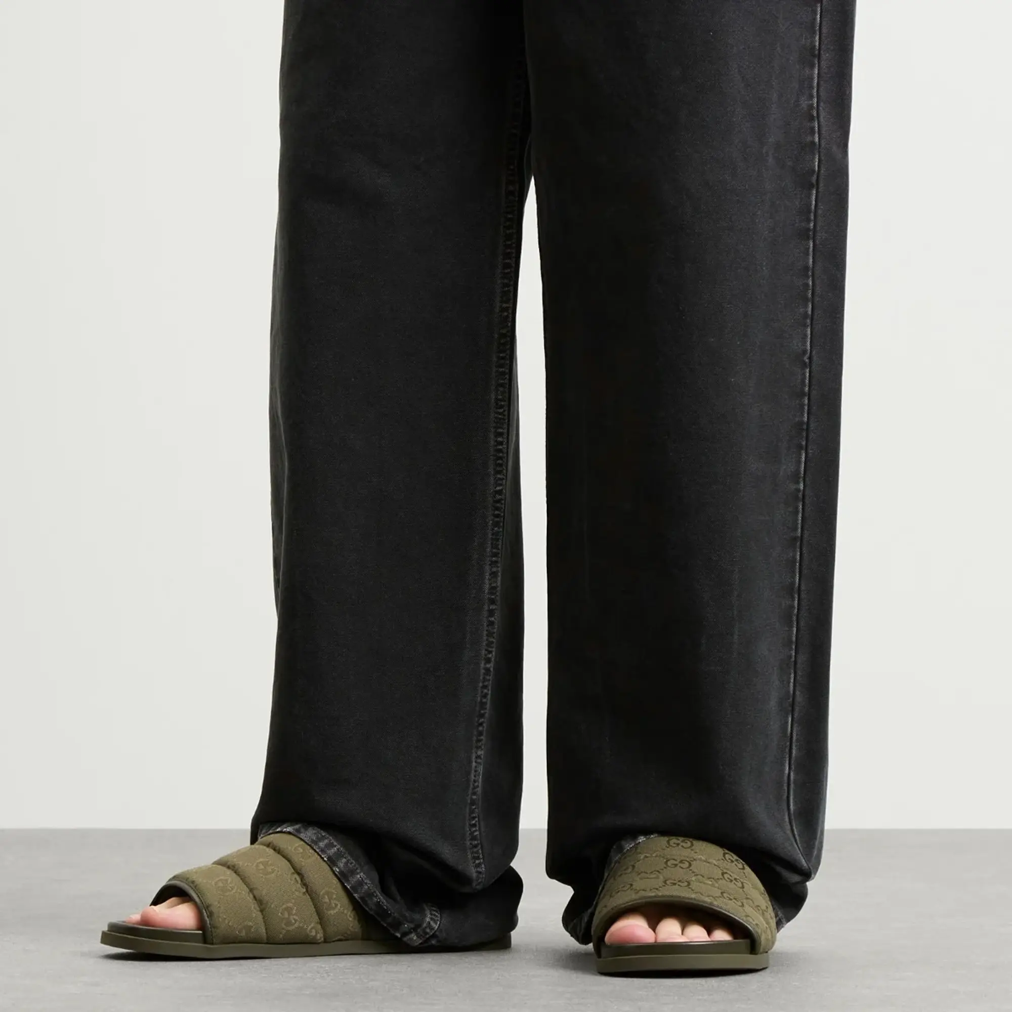 Gucci Men's Rhein Open Slide Green