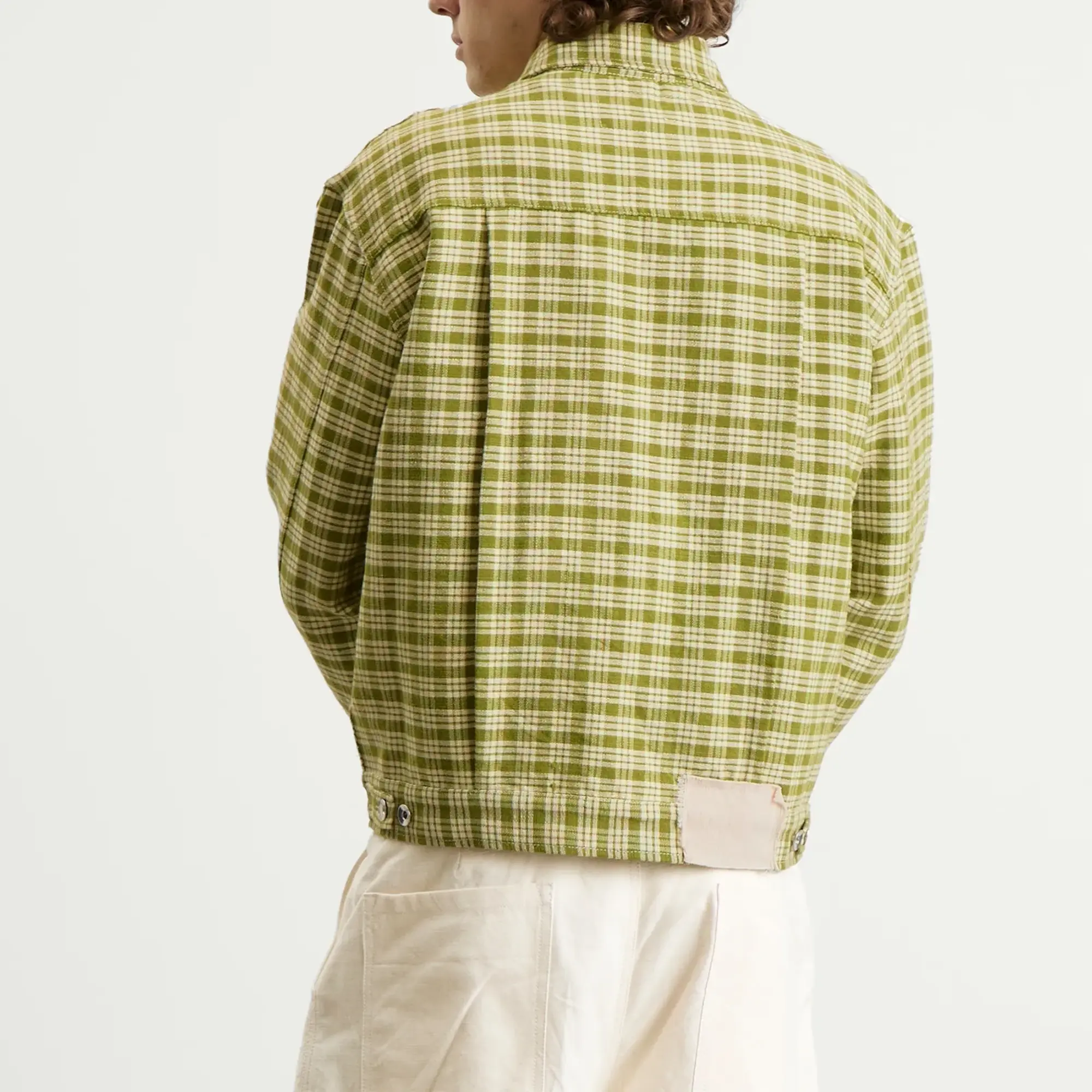 Story mfg. Men's Sundae Jacket Moss Check Handloom