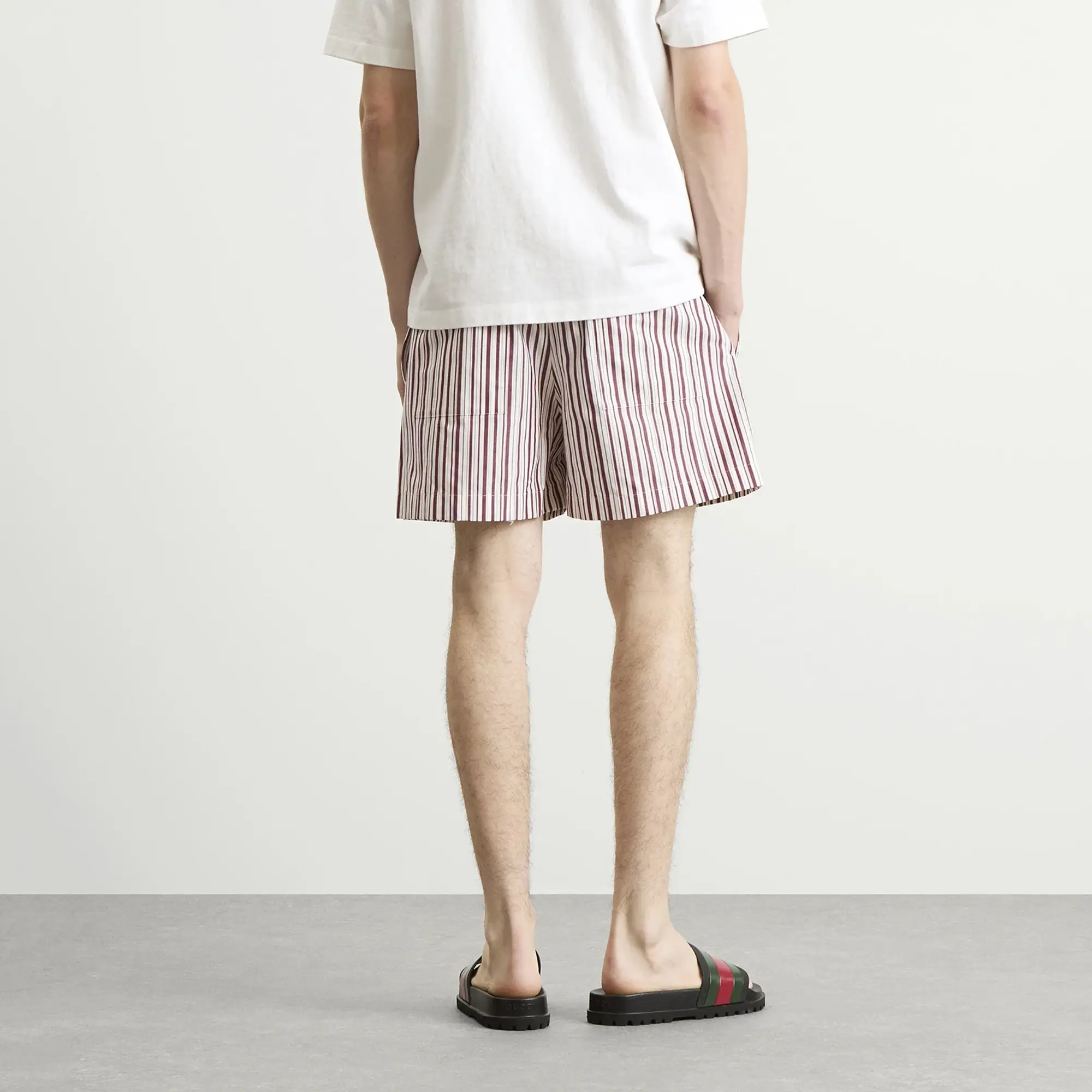 Gucci Men's Stripe Shorts Red