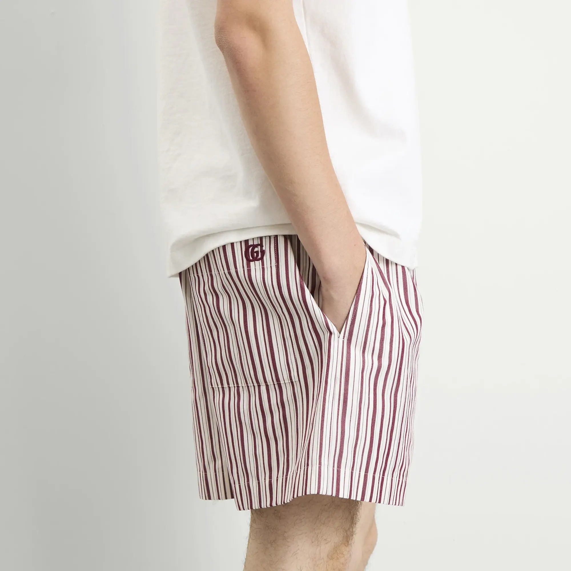 Gucci Men's Stripe Shorts Red