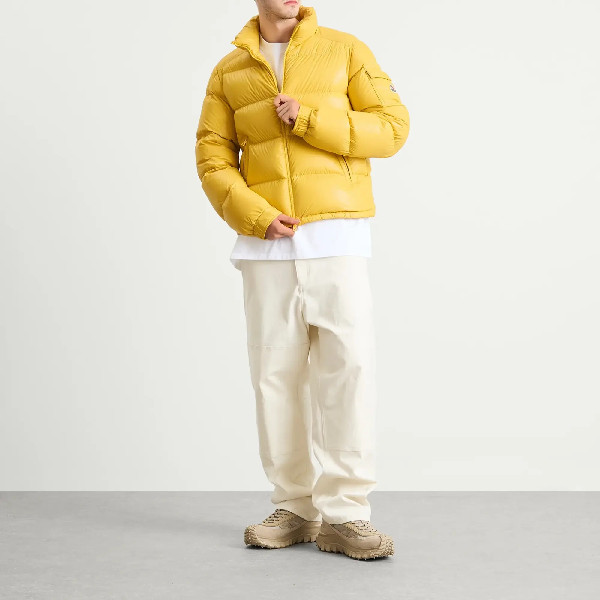 Moncler Men's Levitha Cropped Jacket Yellow