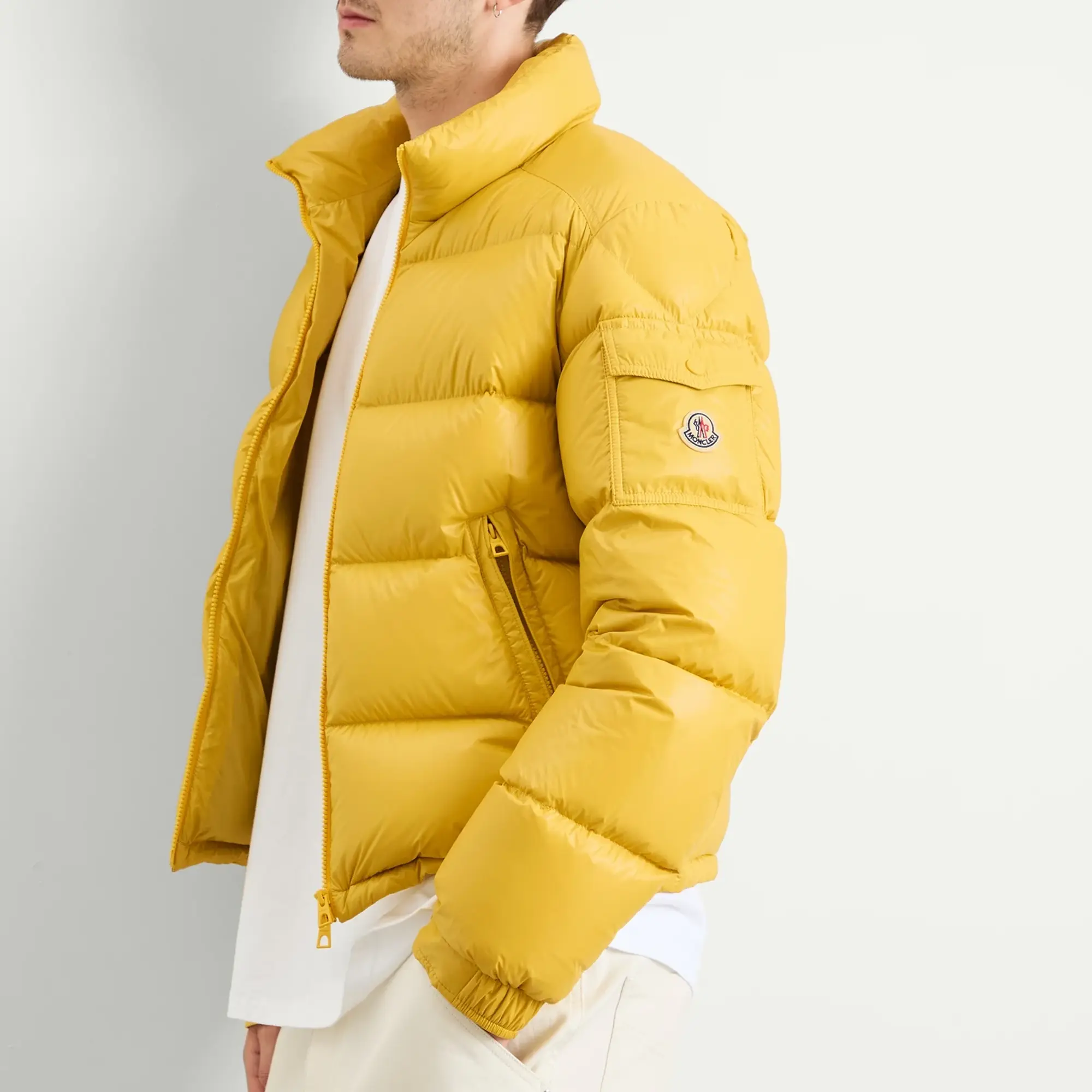 Moncler Men's Levitha Cropped Jacket Yellow