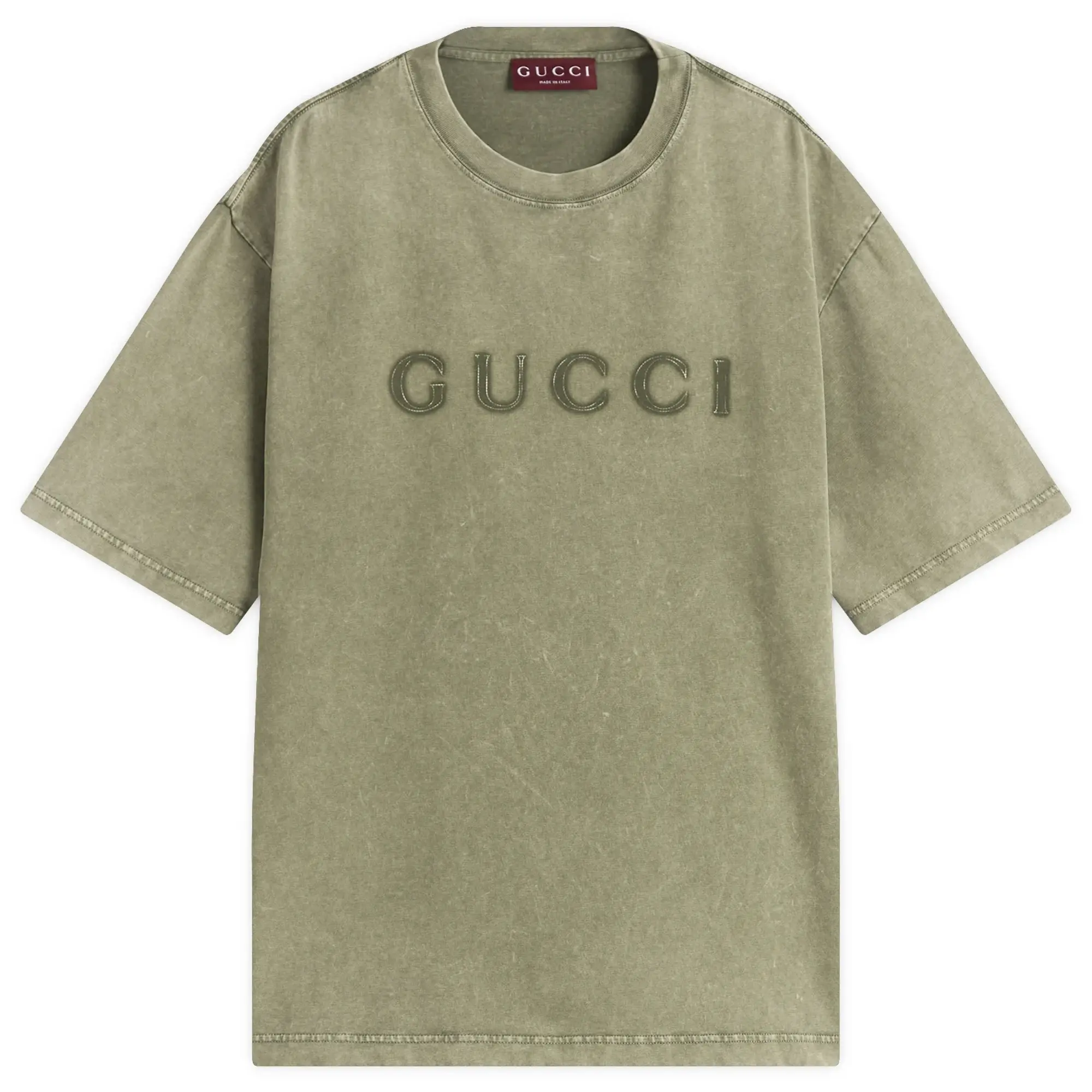 Gucci Men's Faded Logo T-Shirt Green