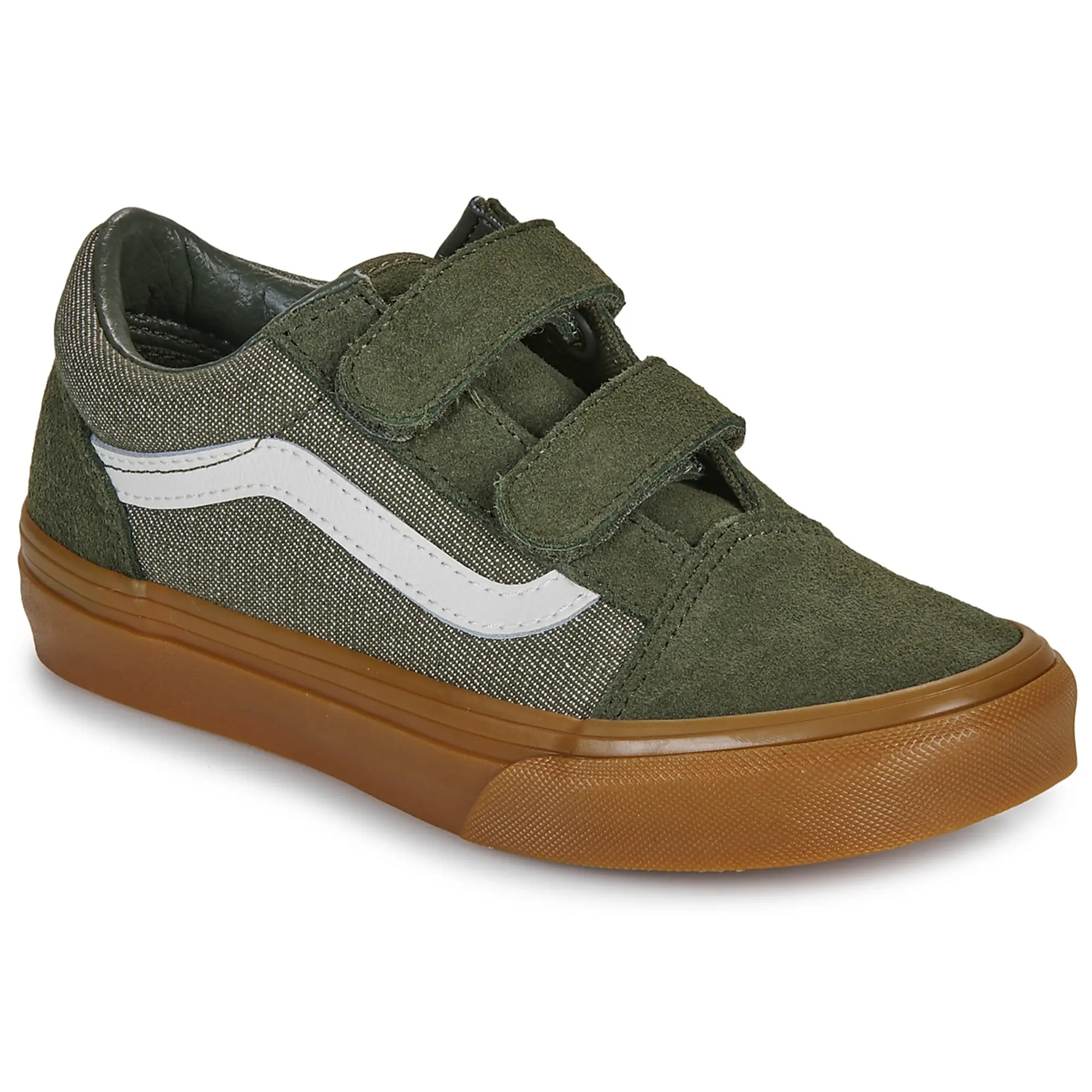Vans  Old Skool V  girls's Children's Shoes (Trainers) in Kaki