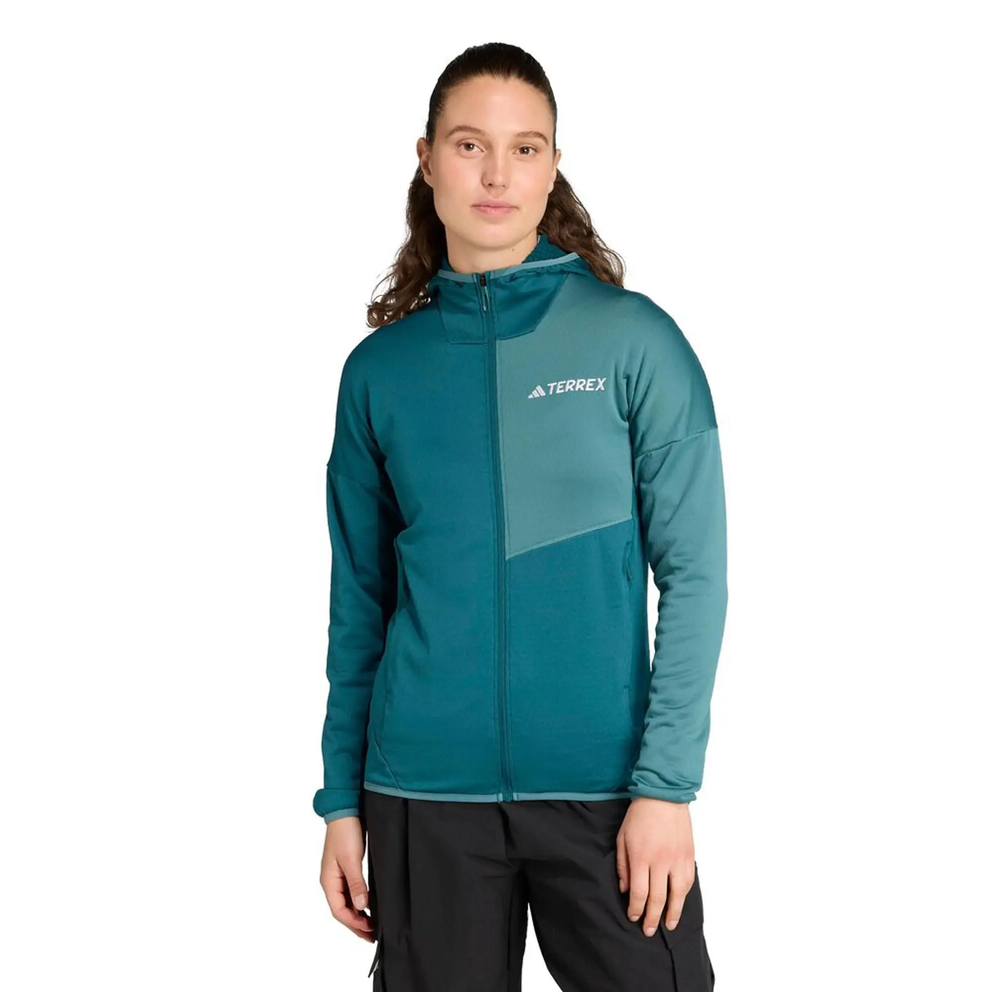 adidas Terrex XPR Light Fleece Running Jacket Women - Green, Dark Green