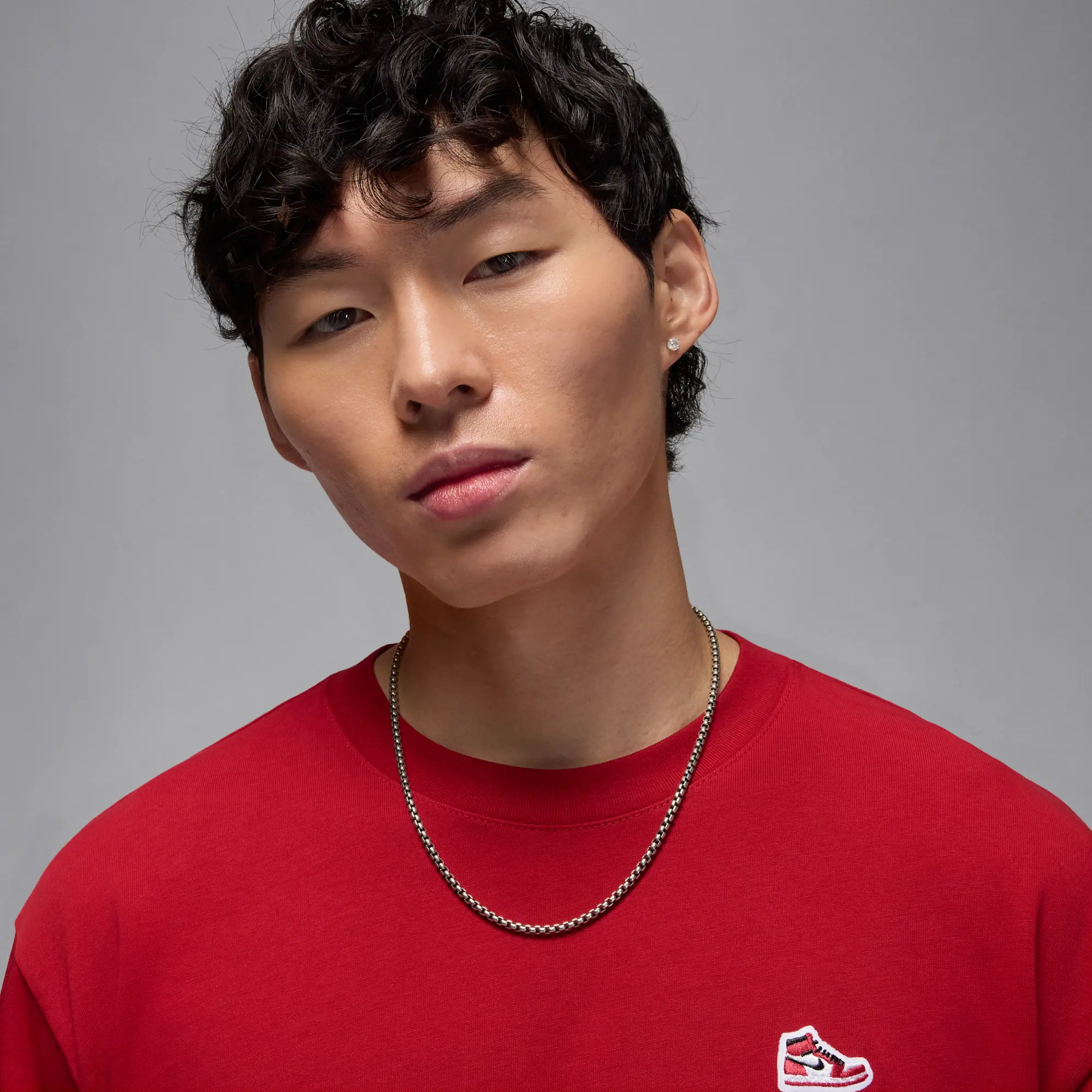 Nike Jordan Brand Men's Sneaker Patch T-Shirt - Red