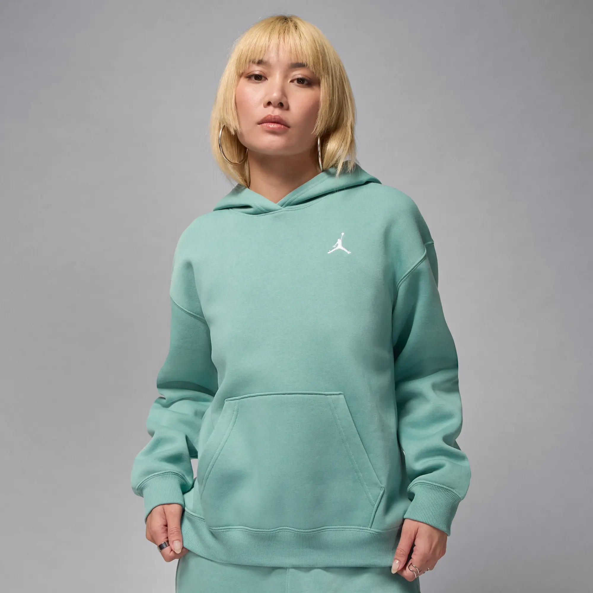 Nike Jordan Brooklyn Fleece Women's Pullover Hoodie - Green - Fleece