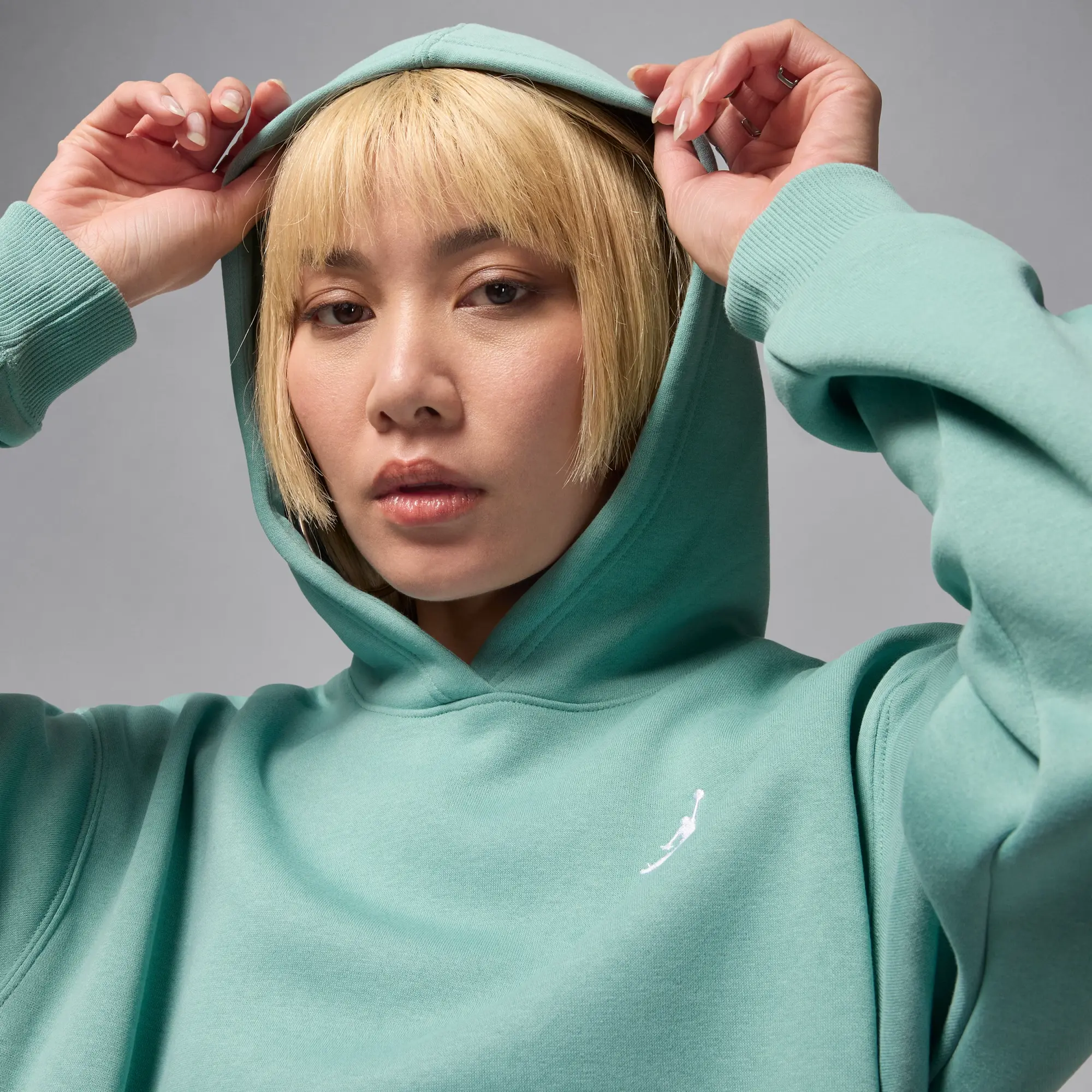 Nike Jordan Brooklyn Fleece Women's Pullover Hoodie - Green - Fleece