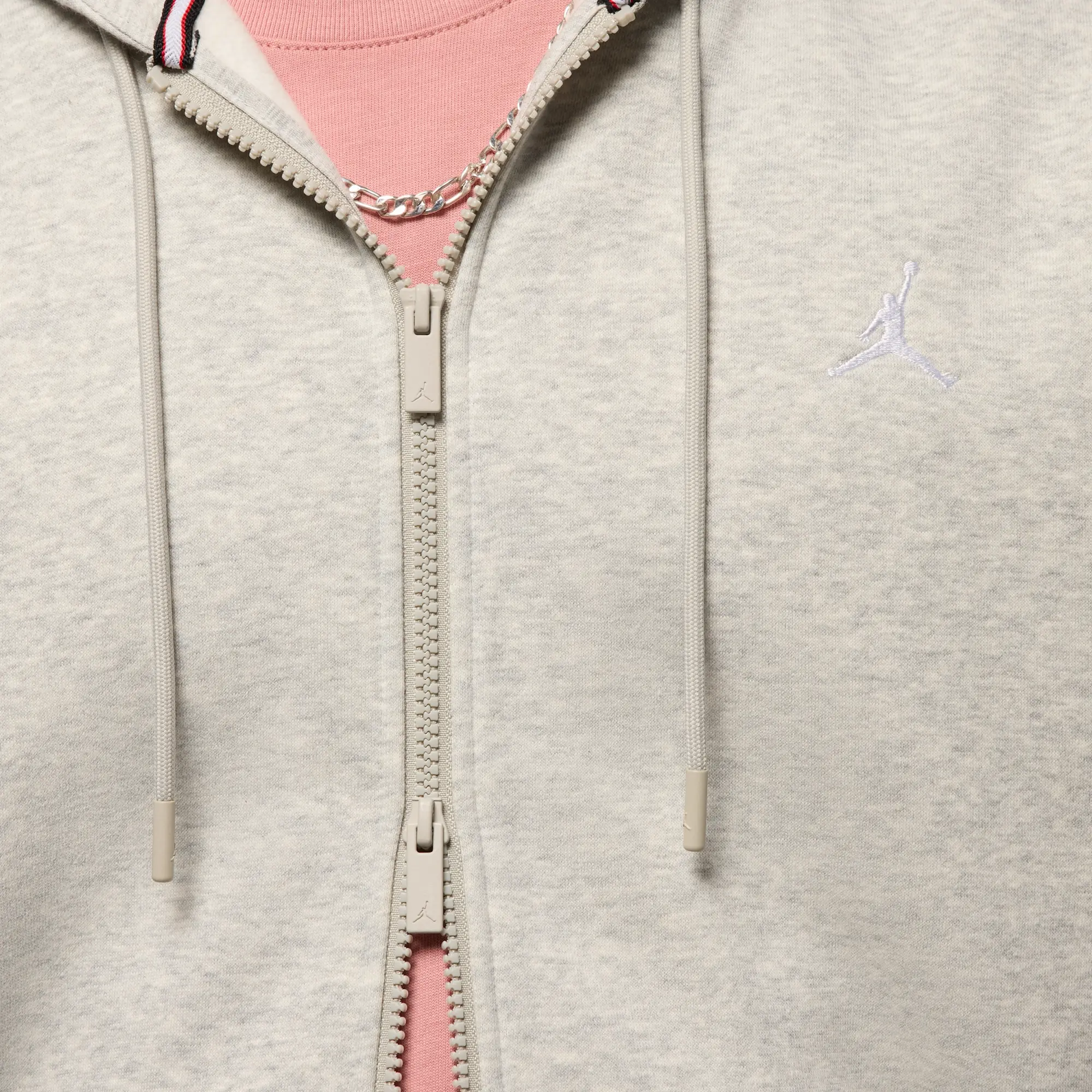 Nike Jordan Brooklyn Fleece Men's Full-Zip Hoodie - Grey - Fleece
