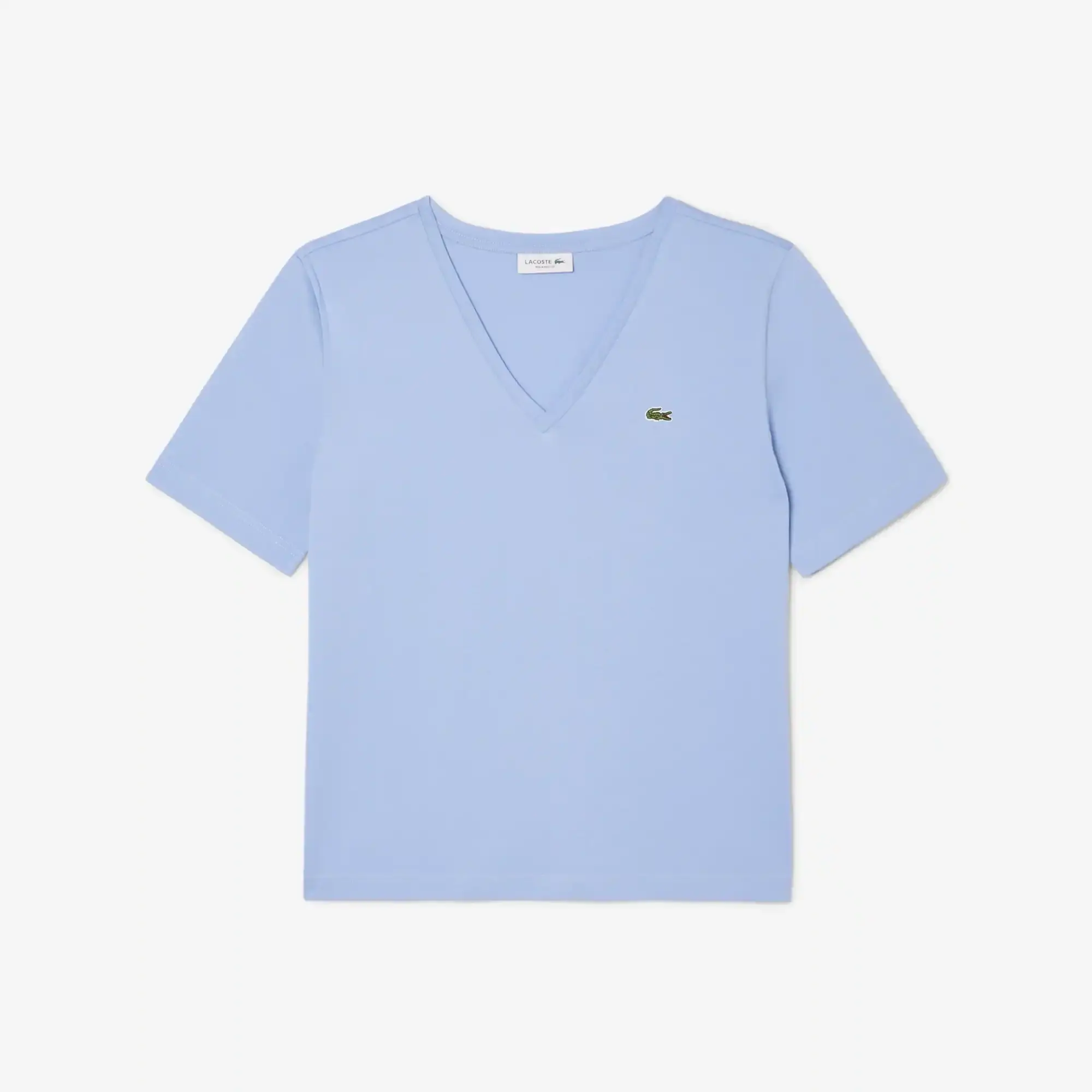 Lacoste Relaxed Fit Soft Cotton V Neck T-shirt - Purple