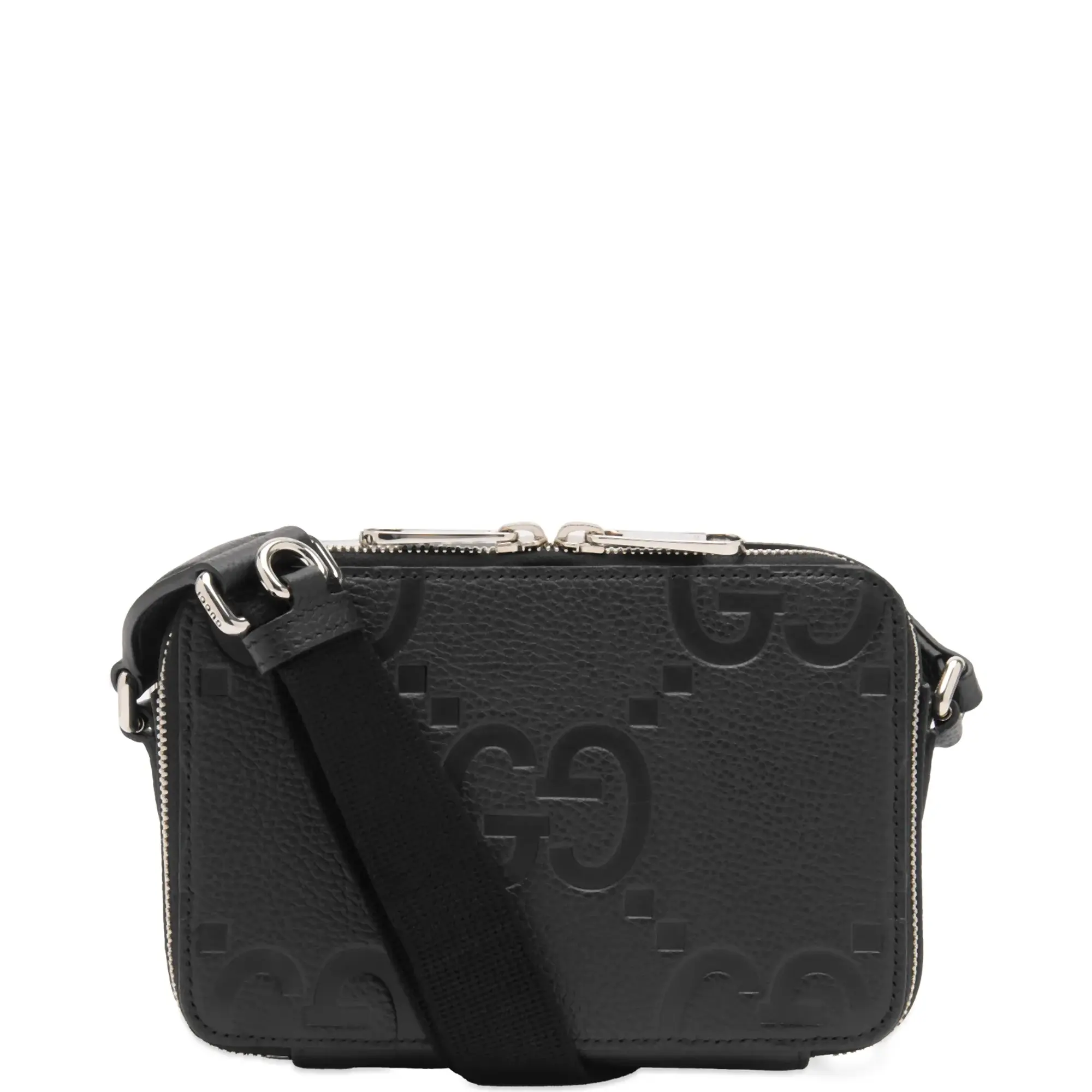 Gucci Men's GG Jumbo Leather Int 802 Mini Bag Black