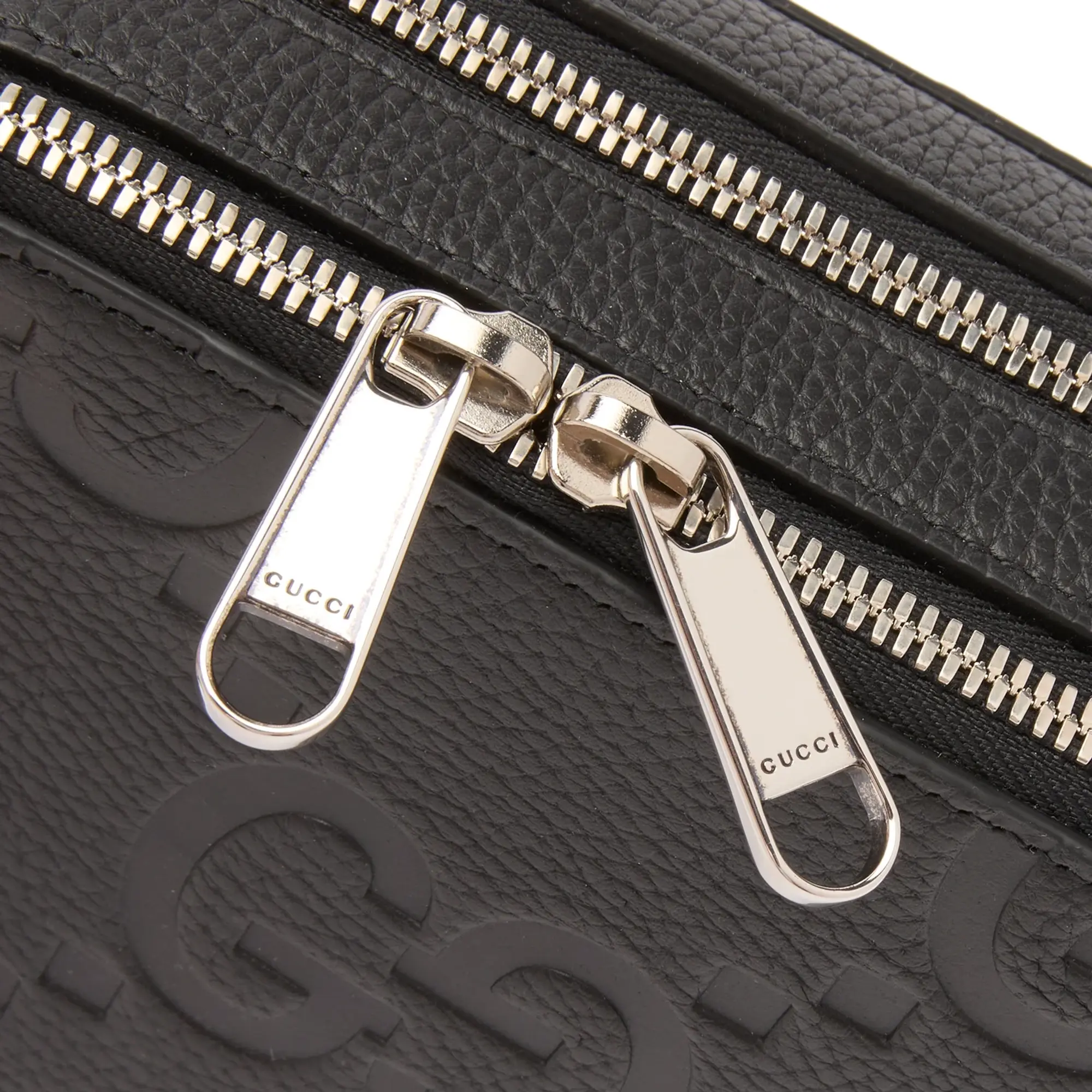 Gucci Men's GG Jumbo Leather Int 802 Mini Bag Black