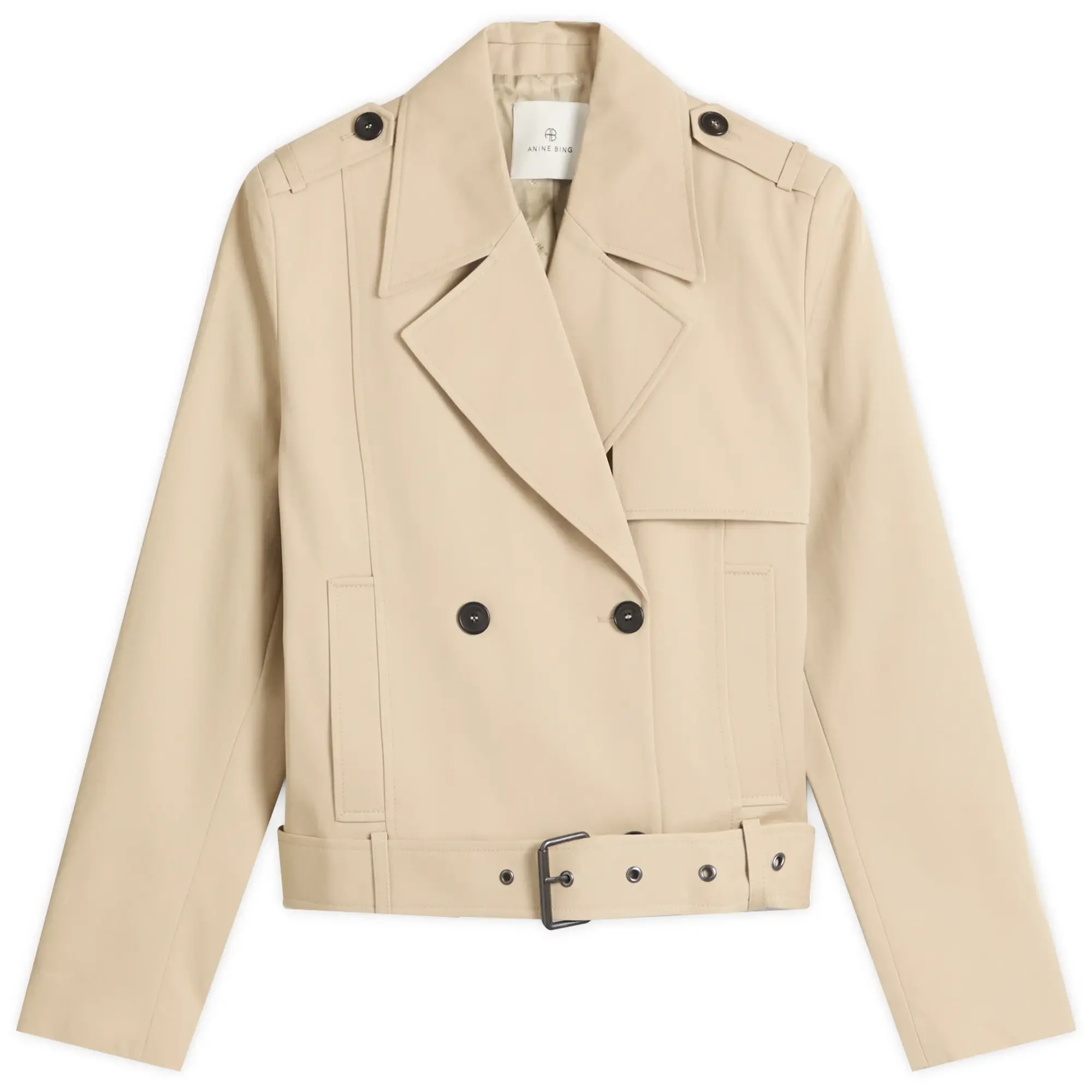 Anine Bing Women's Greer Trench Jacket Oatmeal