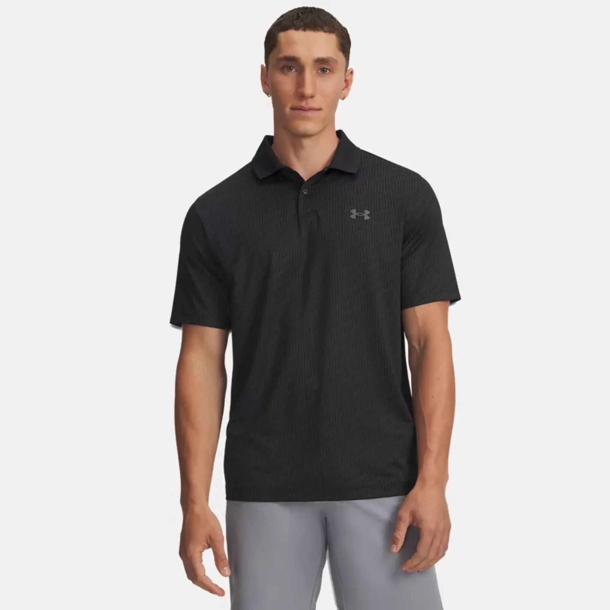 Under Armour  Matchplay Printed Men's Polo Black / Anthracite / Pitch Gray L