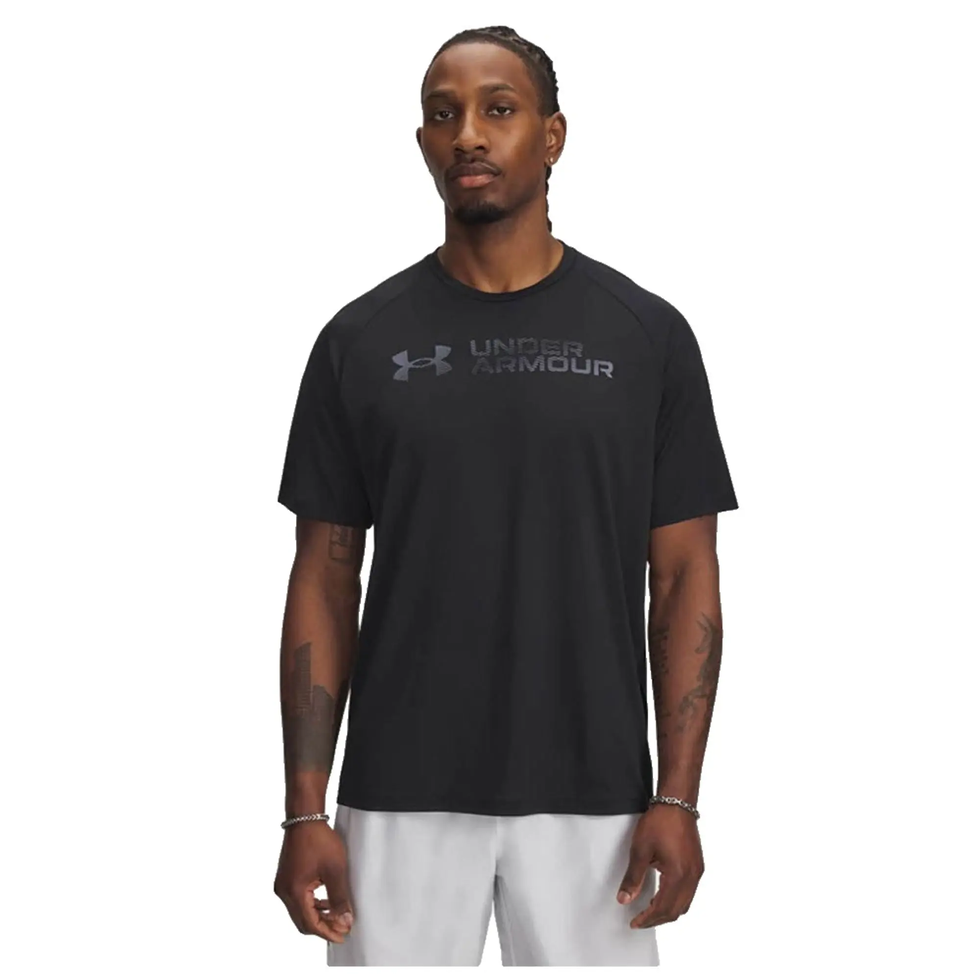 Under Armour  Tech™ Reflective Men's Short Sleeve Black / Titan Gray L