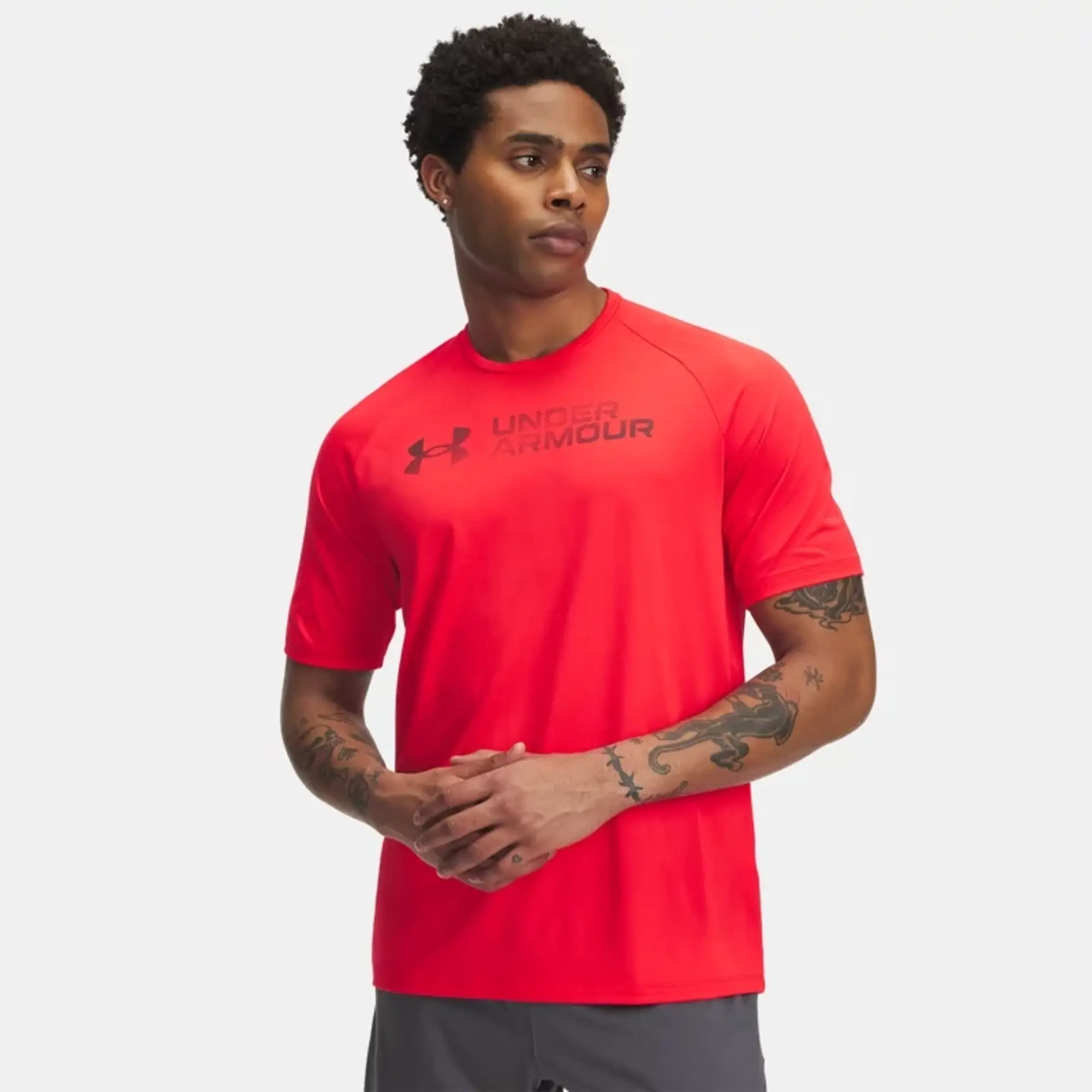 Under Armour  Tech™ Reflective Men's Short Sleeve Racer Red / Dark Maroon L