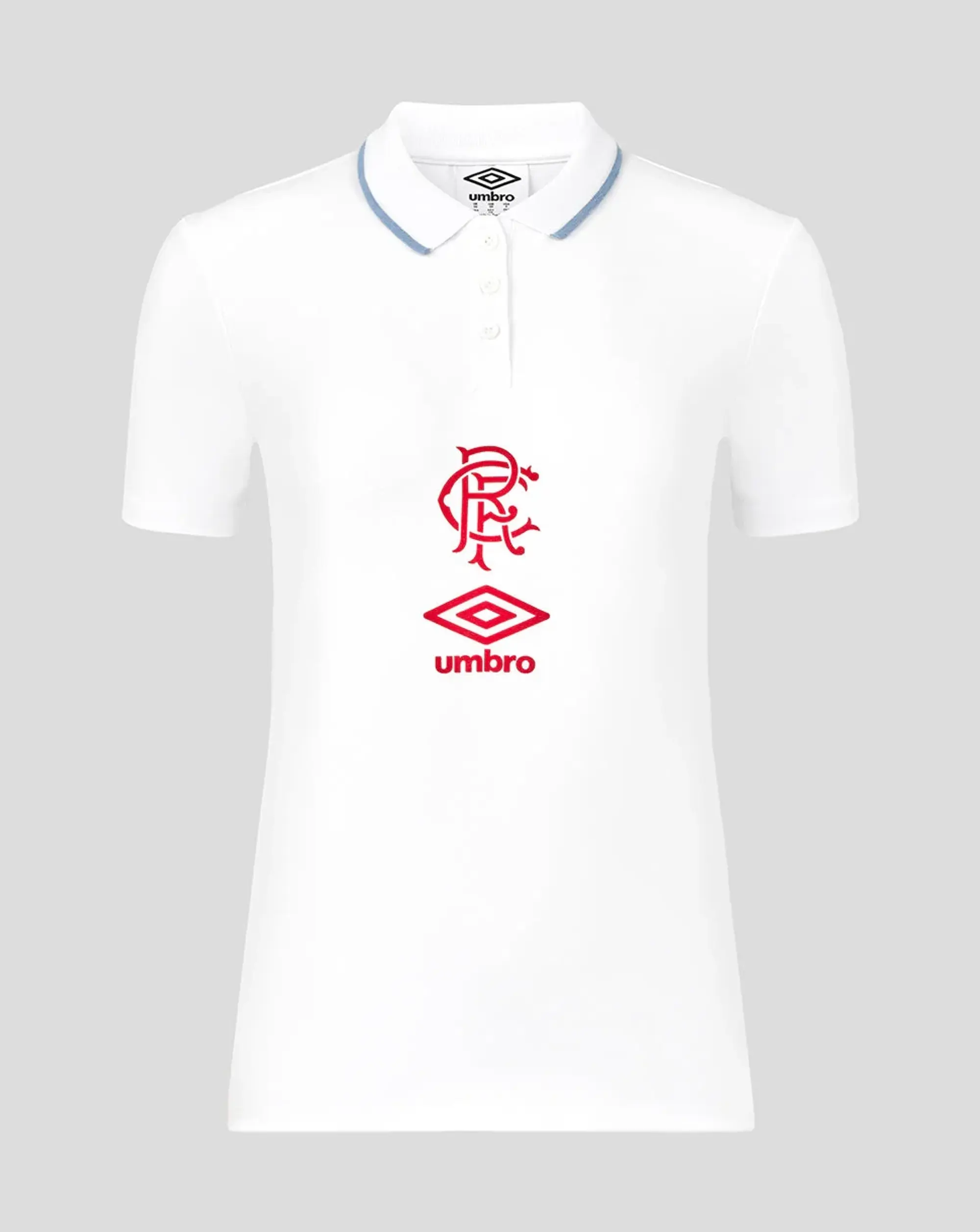 Castore Rangers Women's 25/26 Travel Short Sleeve Polo - White